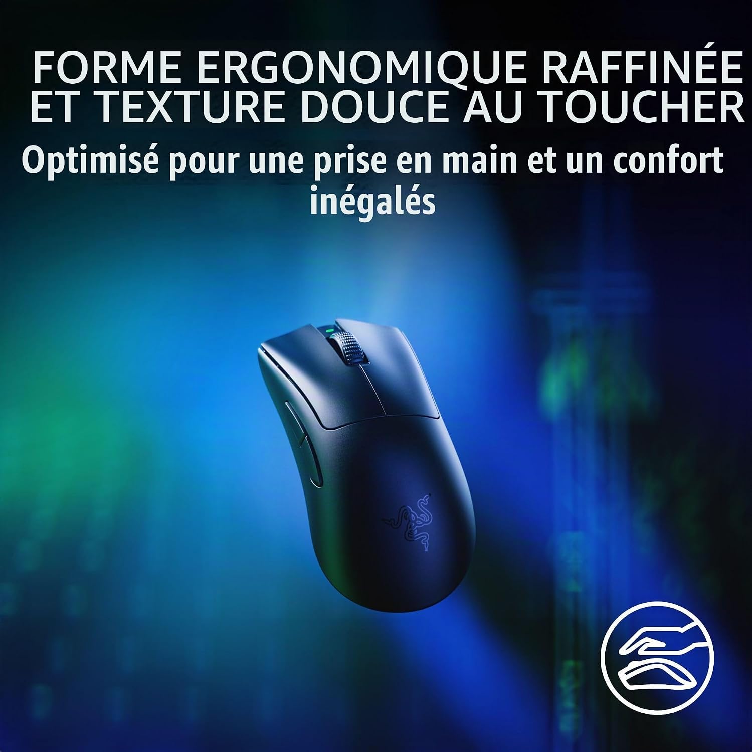 Detalle 1 de Razer DeathAdder V3 Pro draadloze gamingmuis met 8K-polling en 30K-sensor
