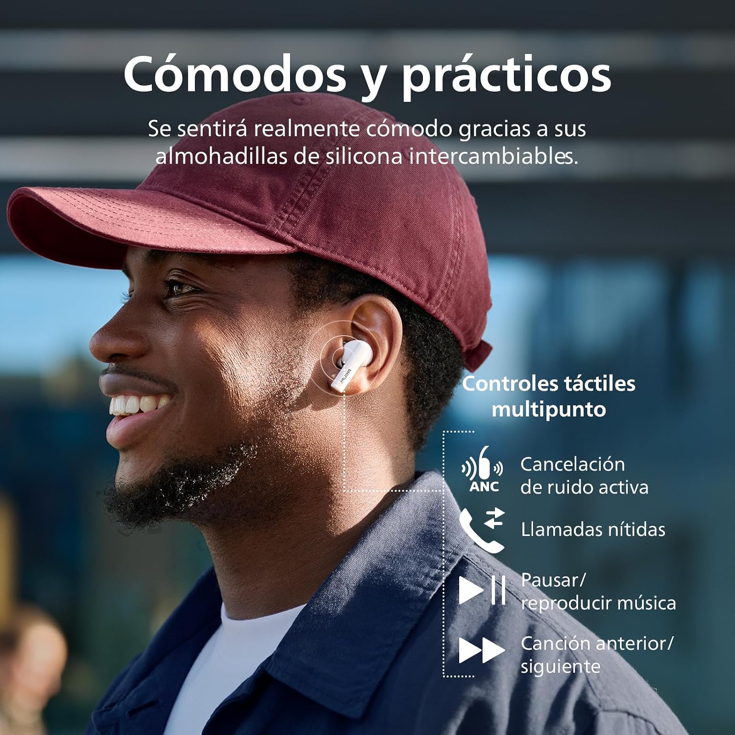 Detalle 2 de Philips TAT2520WT écouteurs intra Bluetooth