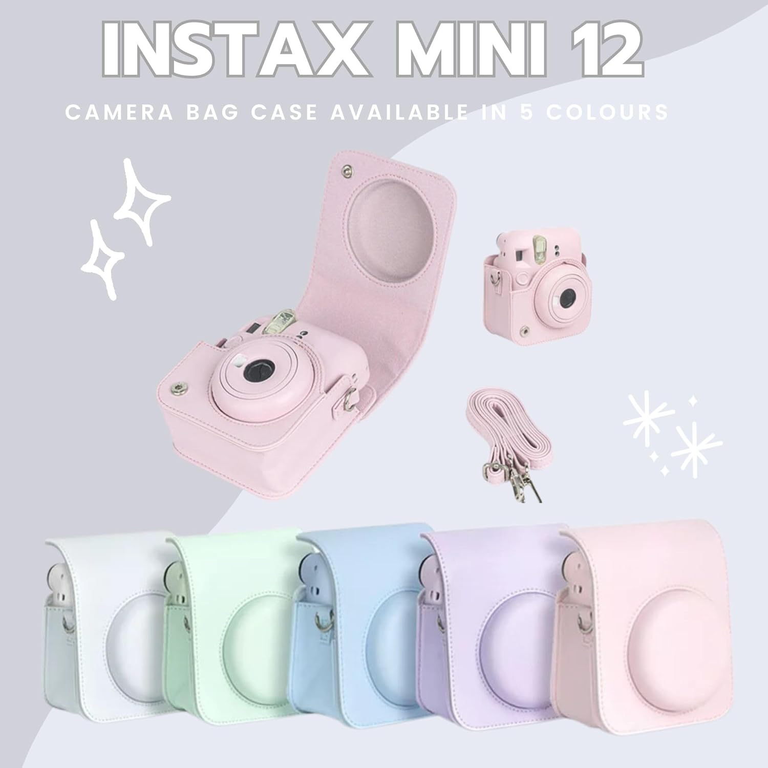 Thumbnail 6 de Clikoze Instant Camera Accessories Bundle for Fujifilm Instax Mini 12 (Clay White)