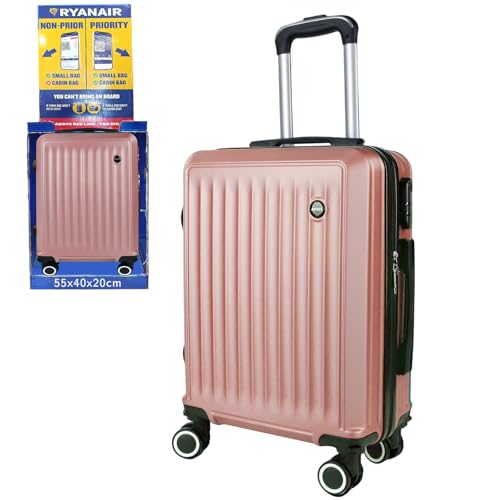 Detalle de ARTREE Maleta de Cabina 55x40x20 cm Oro Rosa | Trolley rígido, 4 ruedas 360°, cerradura y tirador telescópico