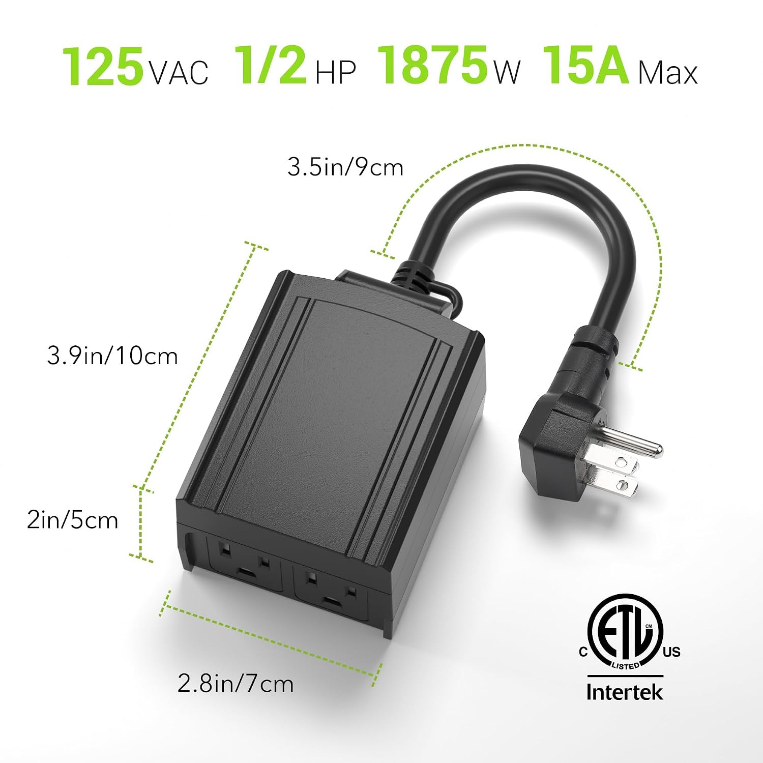 Thumbnail 5 de BN-LINK CP-U58-4PN Outdoor Mechanical Timer Outlet, 4-Pack, 2 Outlets