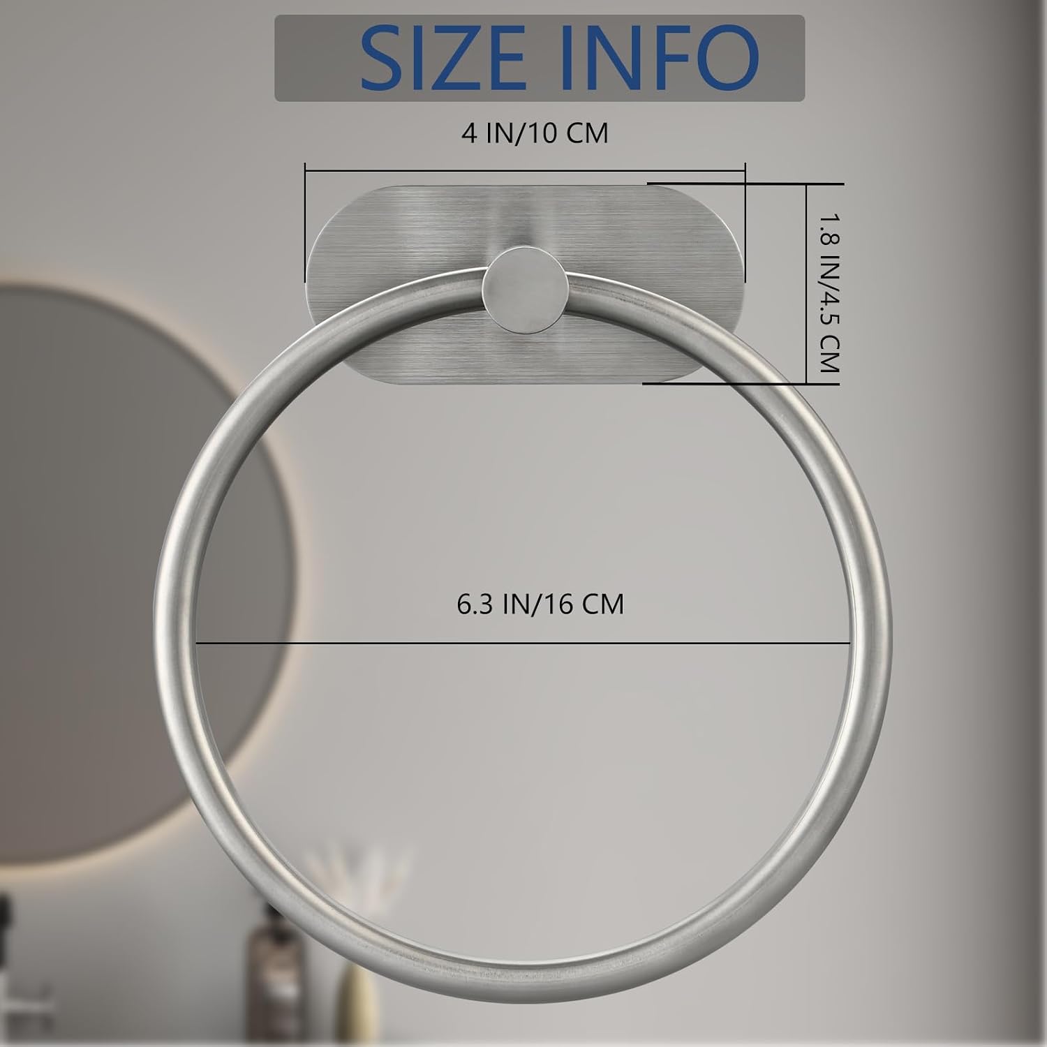 Thumbnail 2 de Markcco Self-Adhesive Towel Ring 2 Pack