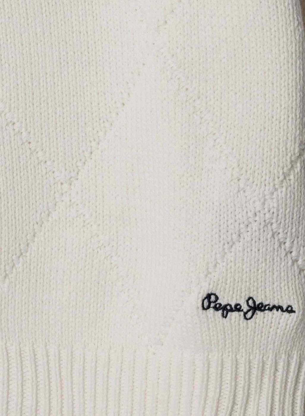 Detalle de Pepe Jeans Florence Maglieria Bambine e Ragazze – maglia girocollo in cotone con motivo diamante