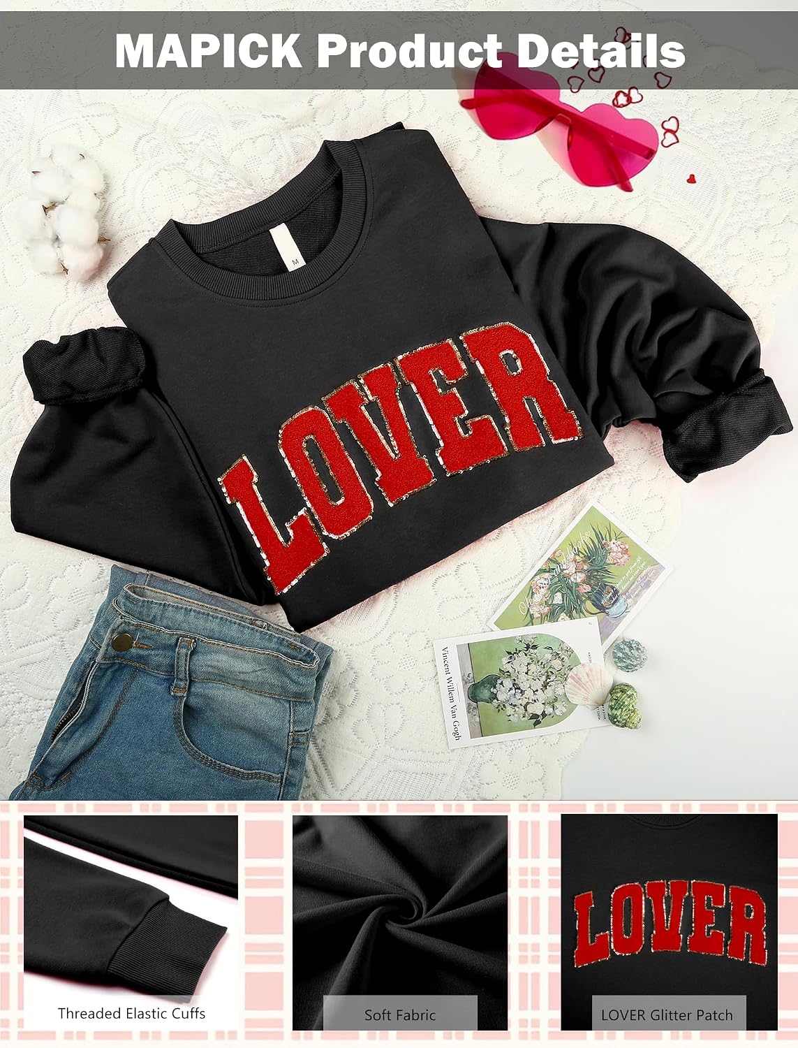 Thumbnail 4 de MAPICK Valentine Lover Chenille Pullover ❤