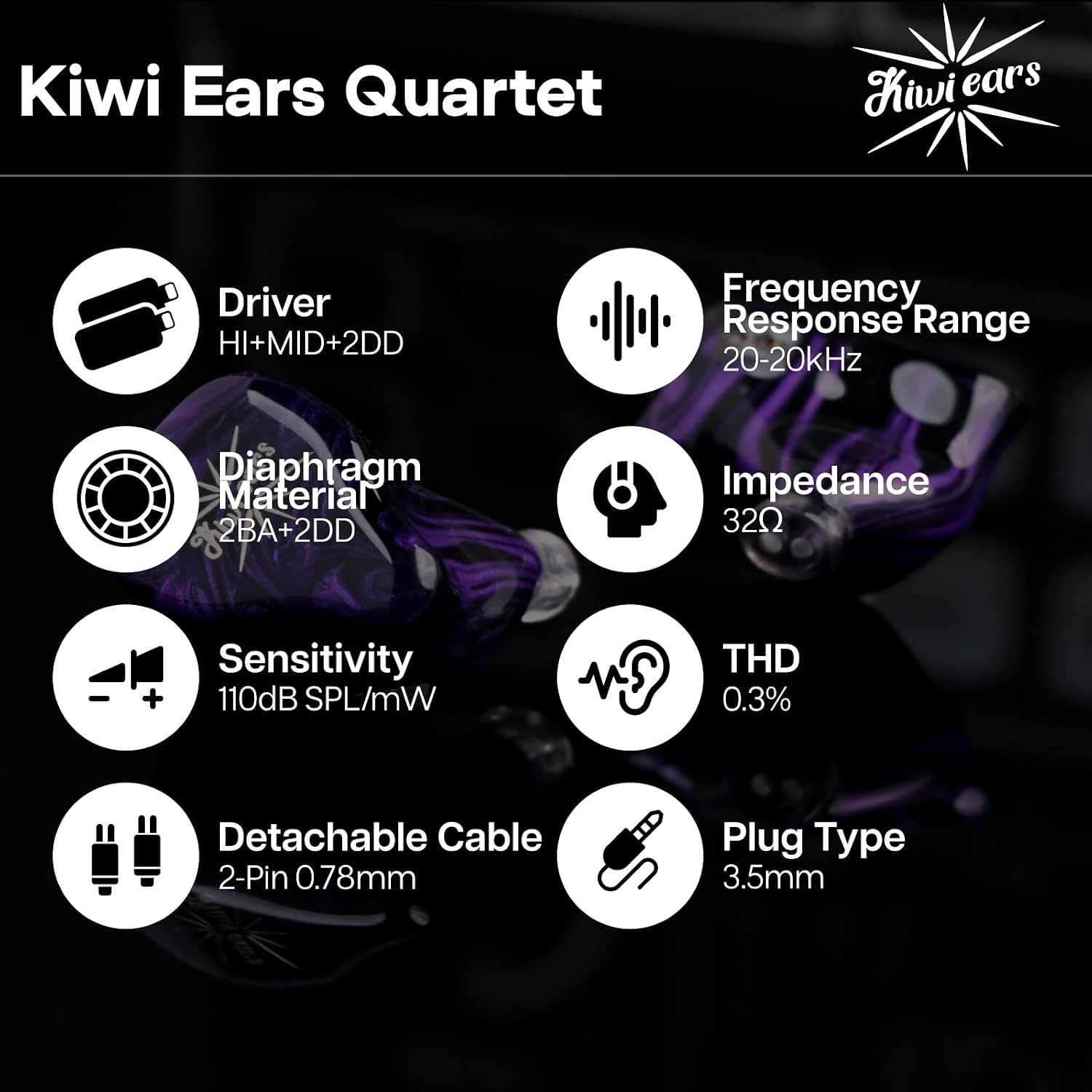 Thumbnail 6 de Linsoul Kiwi Ears Quartet IEM for HiFi
