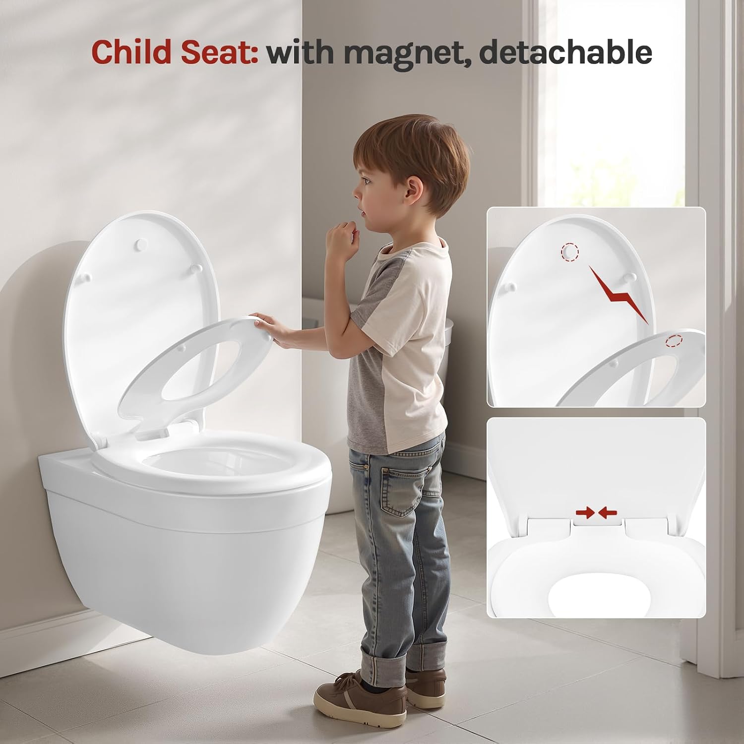 Thumbnail 6 de Family child toilet seat, soft close 175 kg