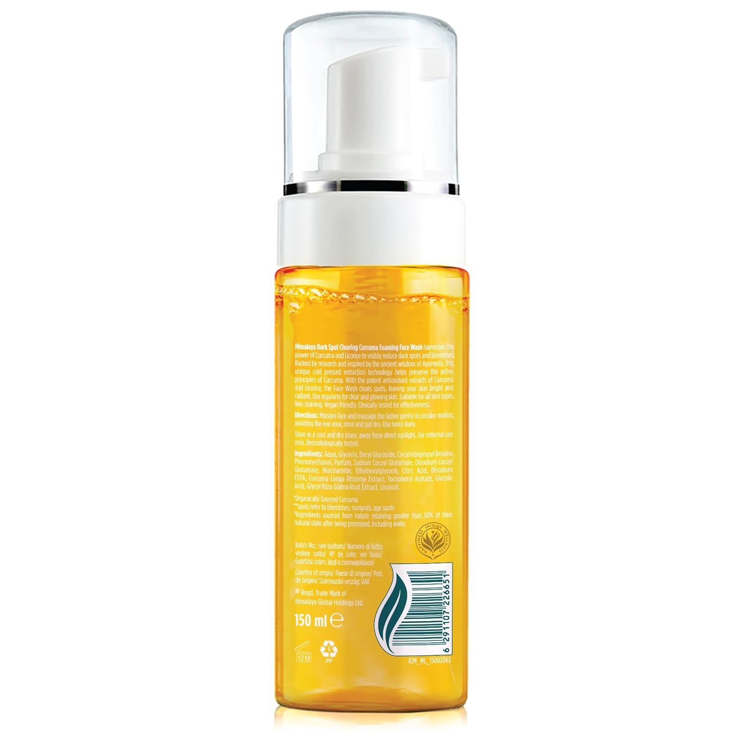 Detalle de Himalaya Dark Spot Clearing Kurkuma schäumendes Gesichtswaschmittel, 150 ml