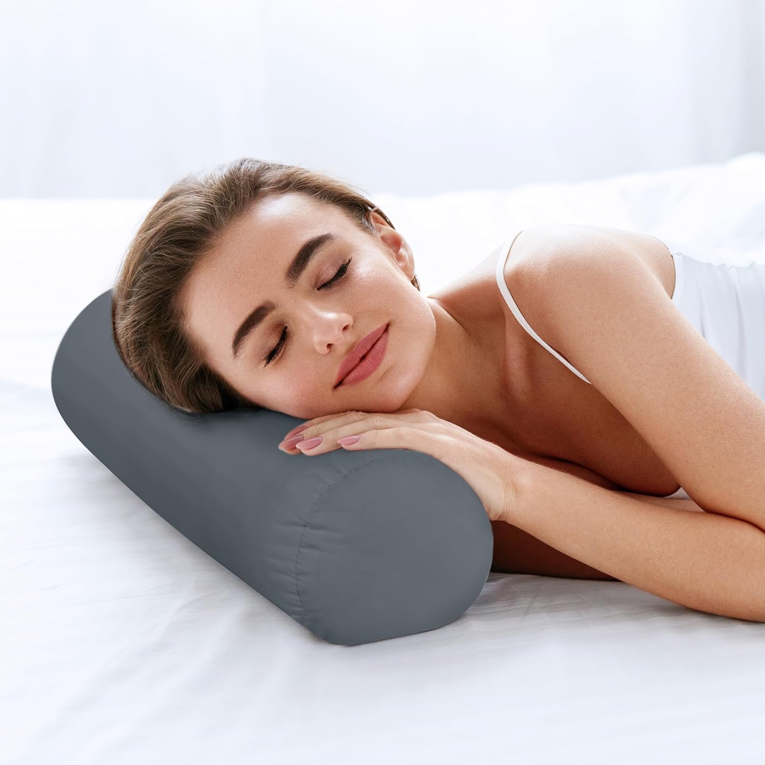 Detalle 2 de Utopia Bedding Almohada Cilíndrica 15x40 cm (2 Unidades) 💤