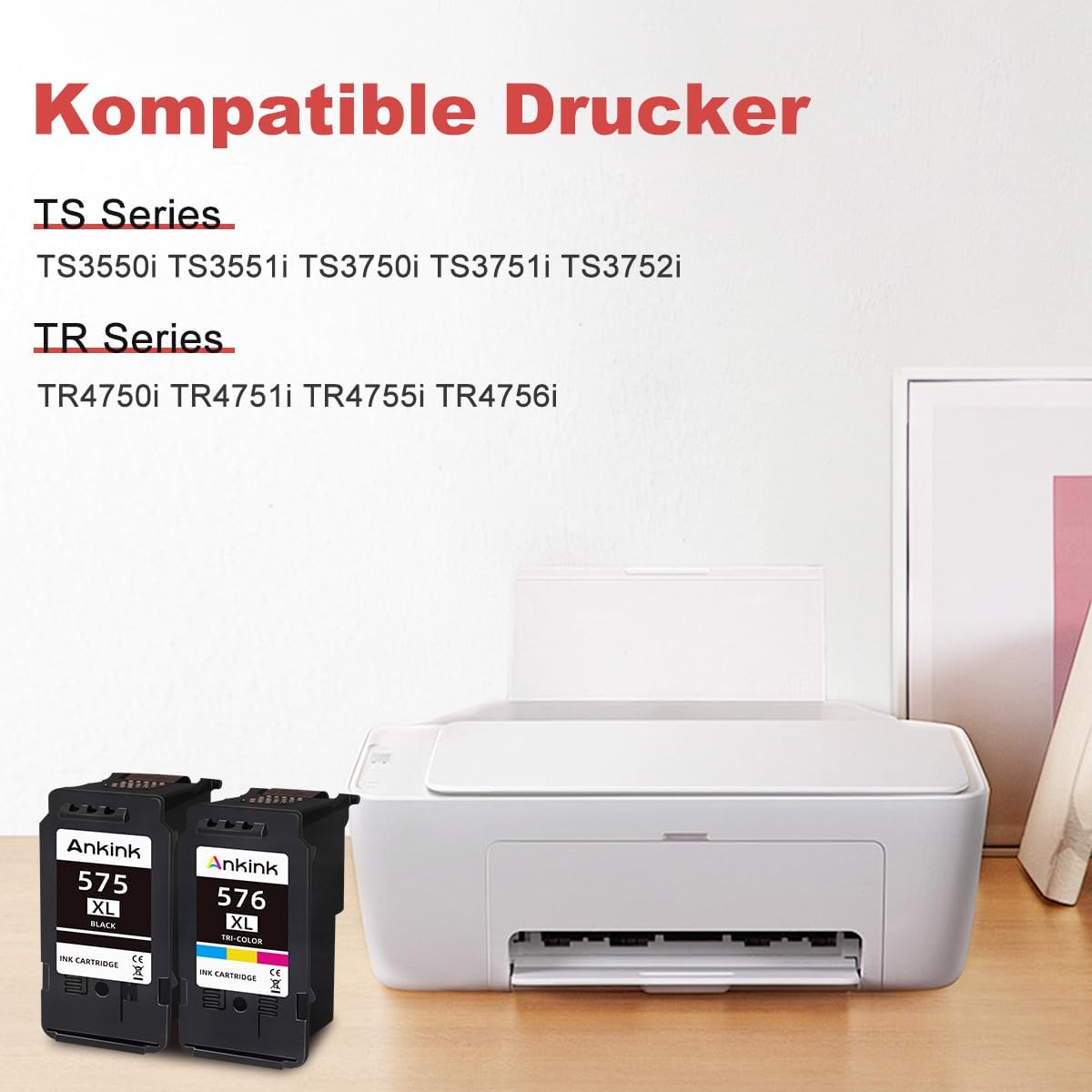 Thumbnail 1 de ANKINK Tintenpatrone PG575XL 576XL 2er-Pack Schwarz