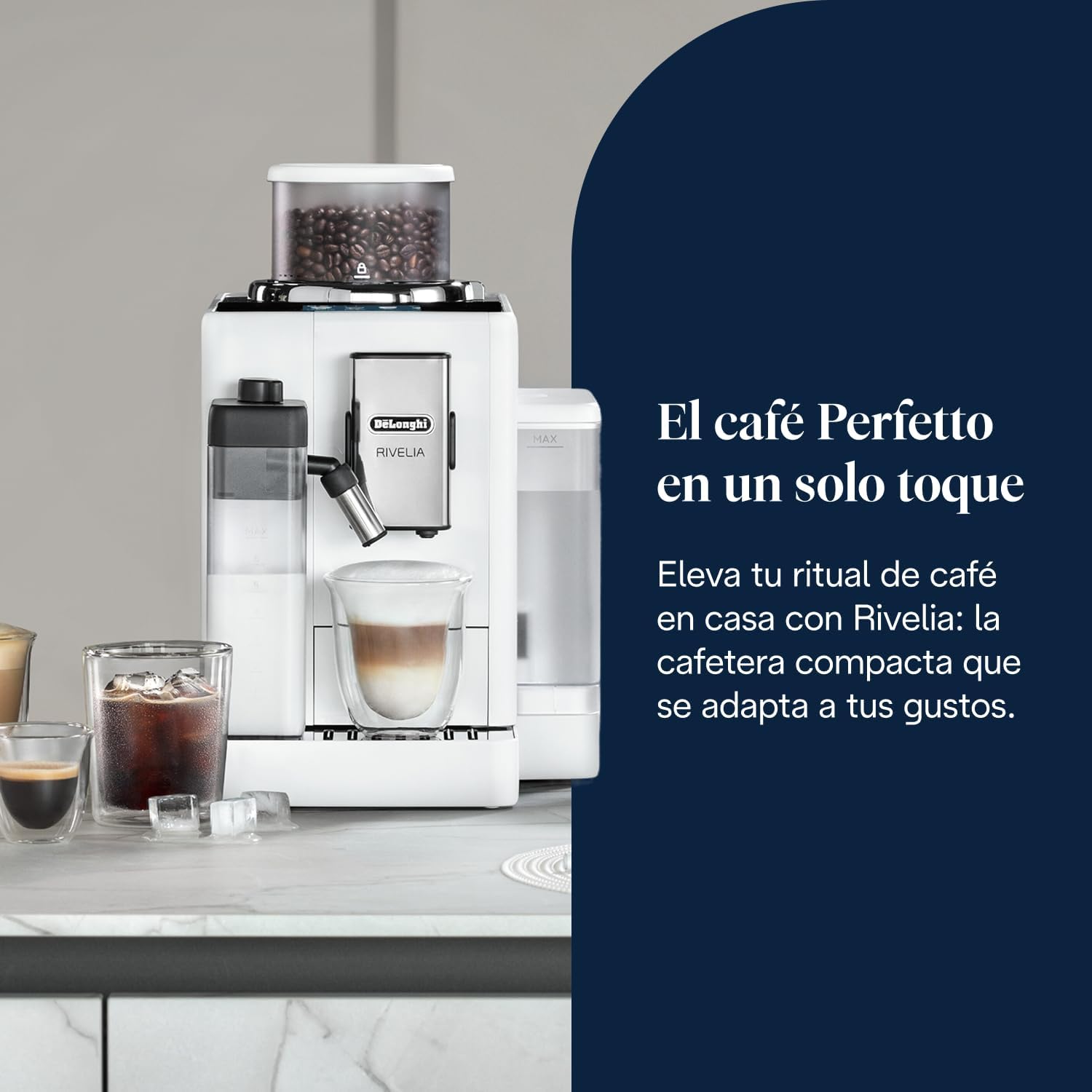 Thumbnail 1 de De'Longhi Rivelia EXAM440.55.W ☕ Cafetera Superautomática Compacta