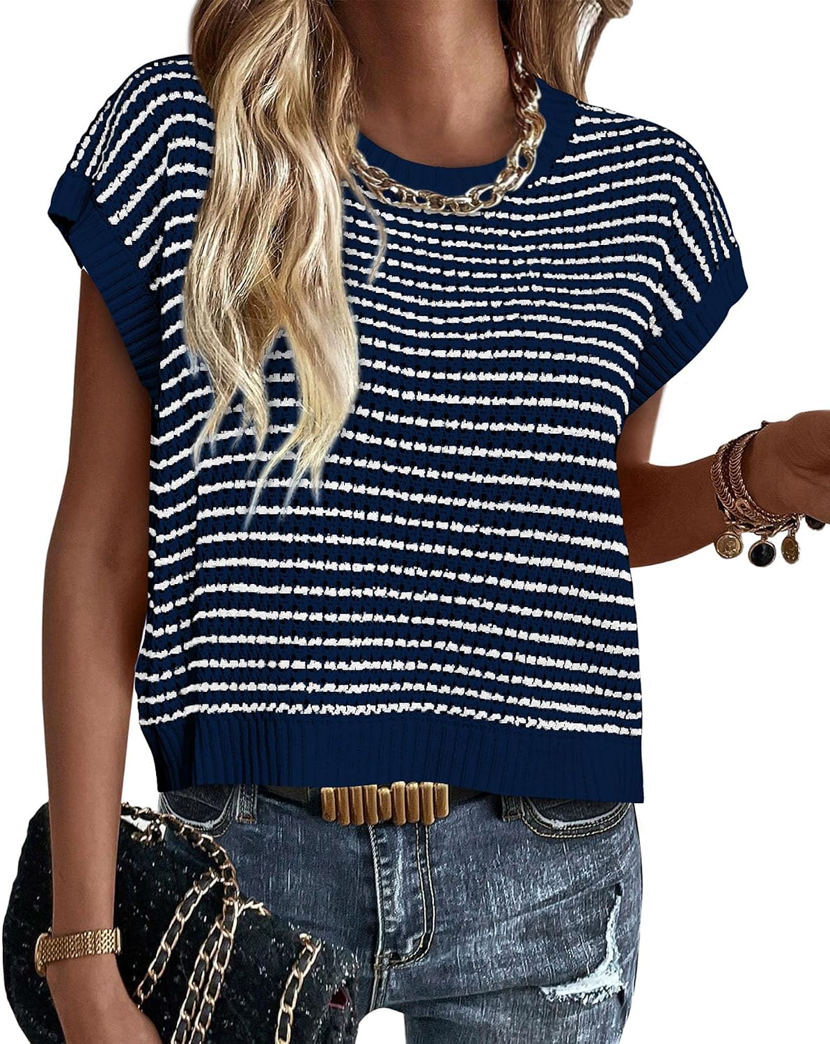 Detalle de PRETTYGARDEN Women's Sweater Vest in Knit
