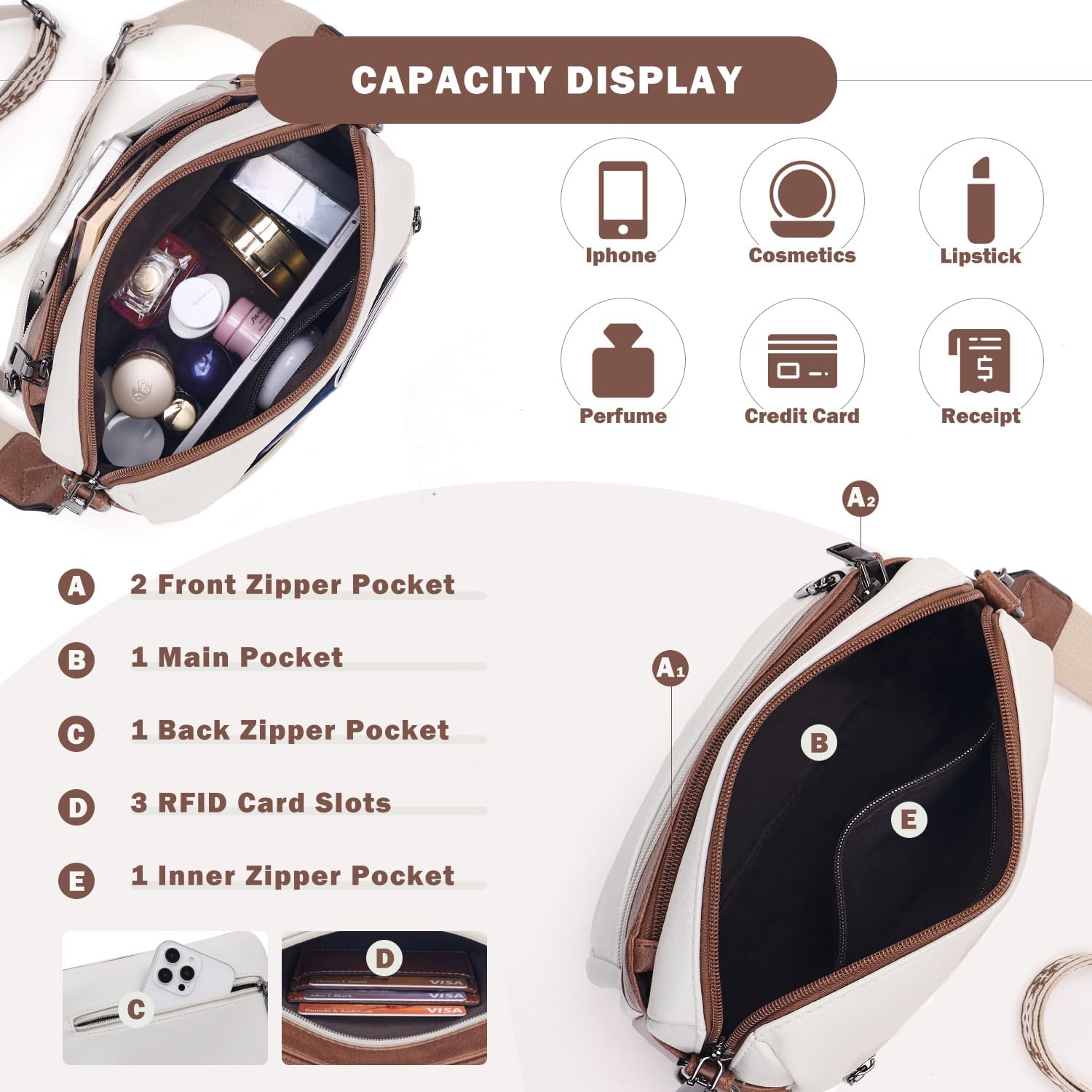 Thumbnail 4 de MUIIKOLA cross body bag, PU leather 0.40 kg