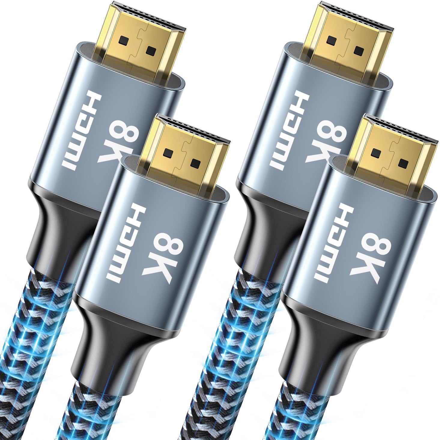Detalle de CABNEER HDMI 2.1 Kabel 8K (2×2,5 m), 48 Gbit/s für 8K@60Hz und 4K@120Hz mit eARC/HDCP