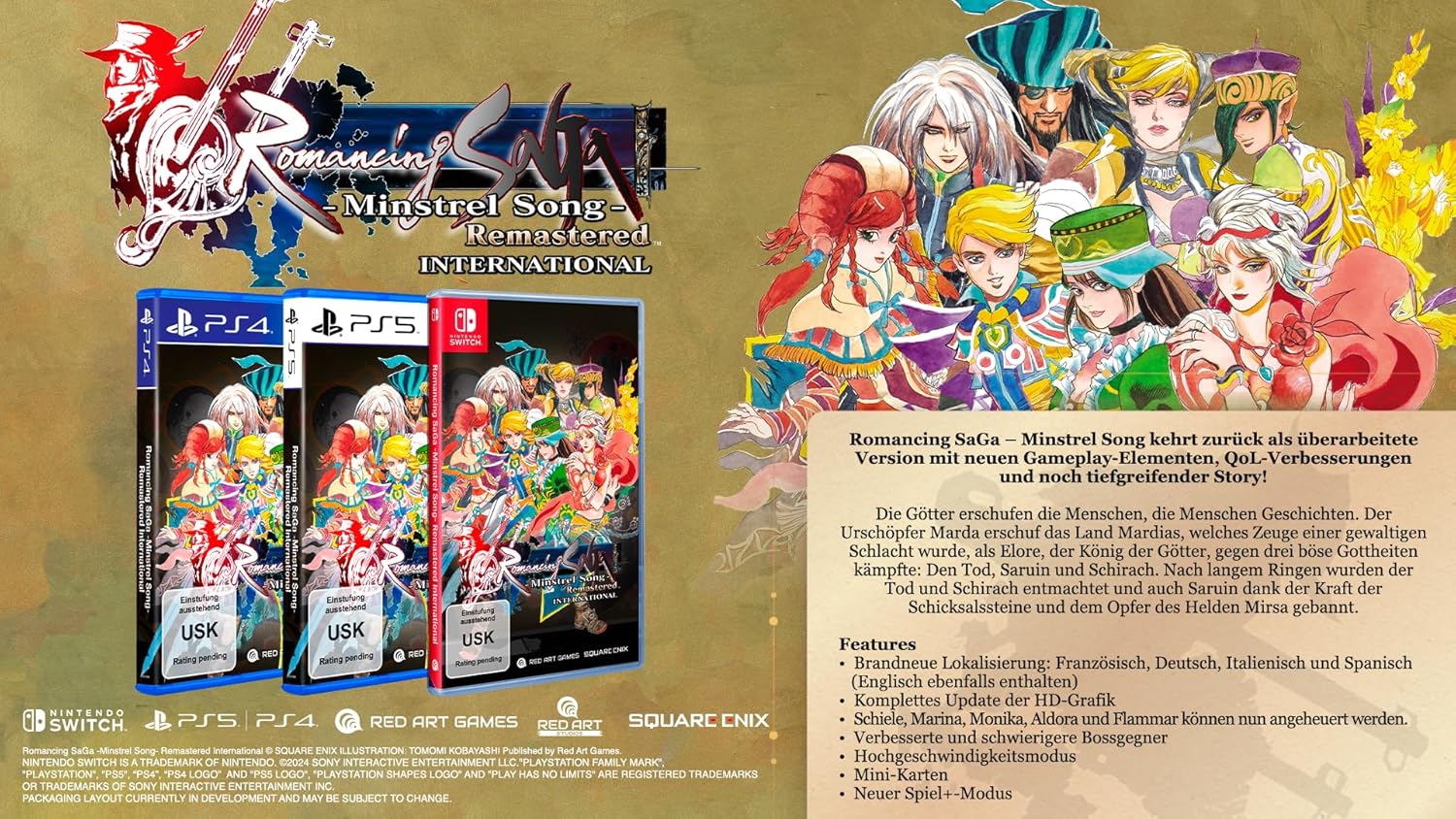 Thumbnail 1 de Romancing SaGa – Minstrel Song Remastered International für Nintendo Switch (Blu-ray)