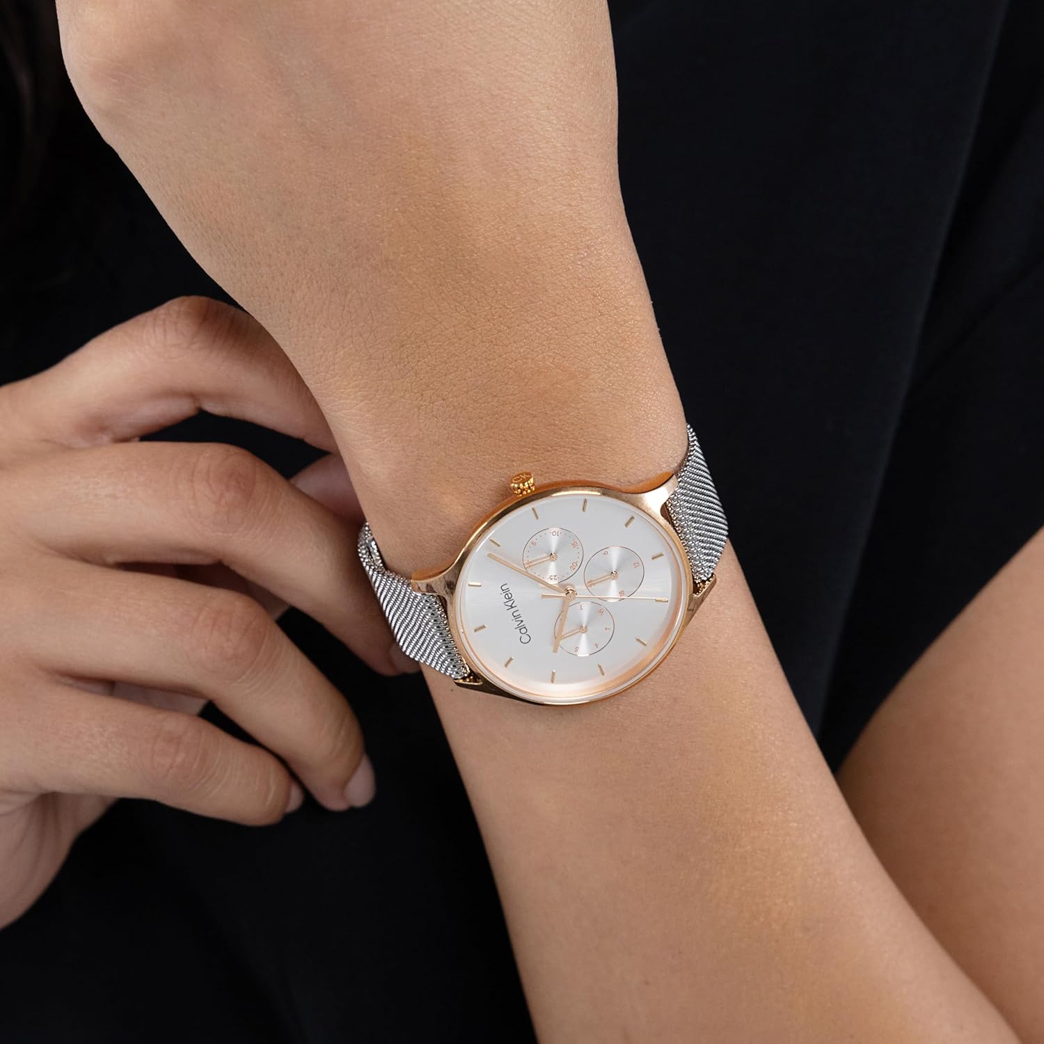 Thumbnail 3 de Calvin Klein Damen Quarz-Uhr Multi-Zifferblatt mit Edelstahl-Mesh-Armband (38 mm)