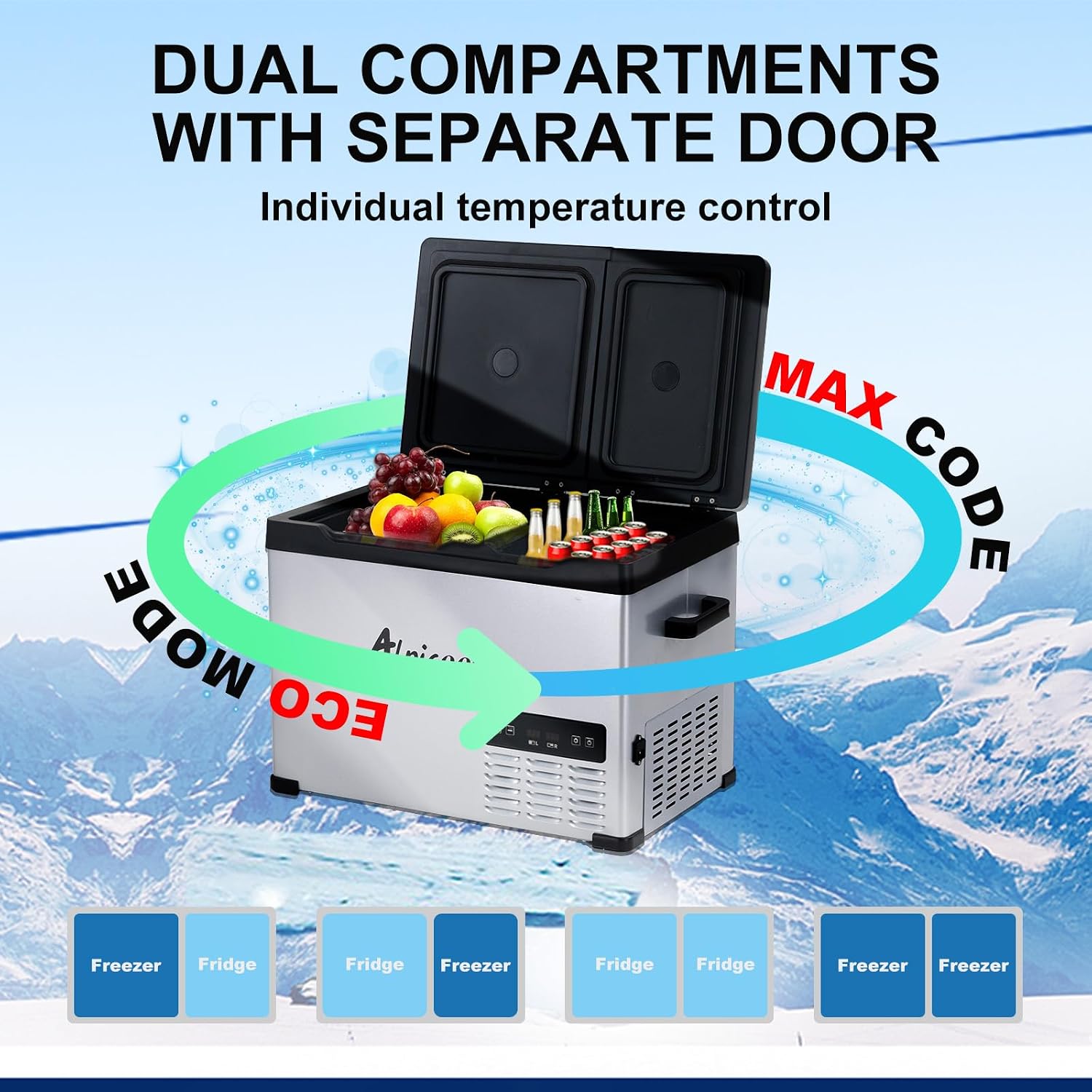 Detalle 2 de Alpicool CHS55 40 l 12V Kompressor-Kühlbox