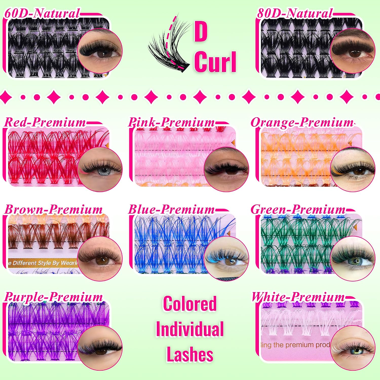 Thumbnail 2 de Lash Clusters Kit DIY Lash Extension Kit 3D Effect – 840 Pcs Bulk Pack (12 Count Lash Kit-3)
