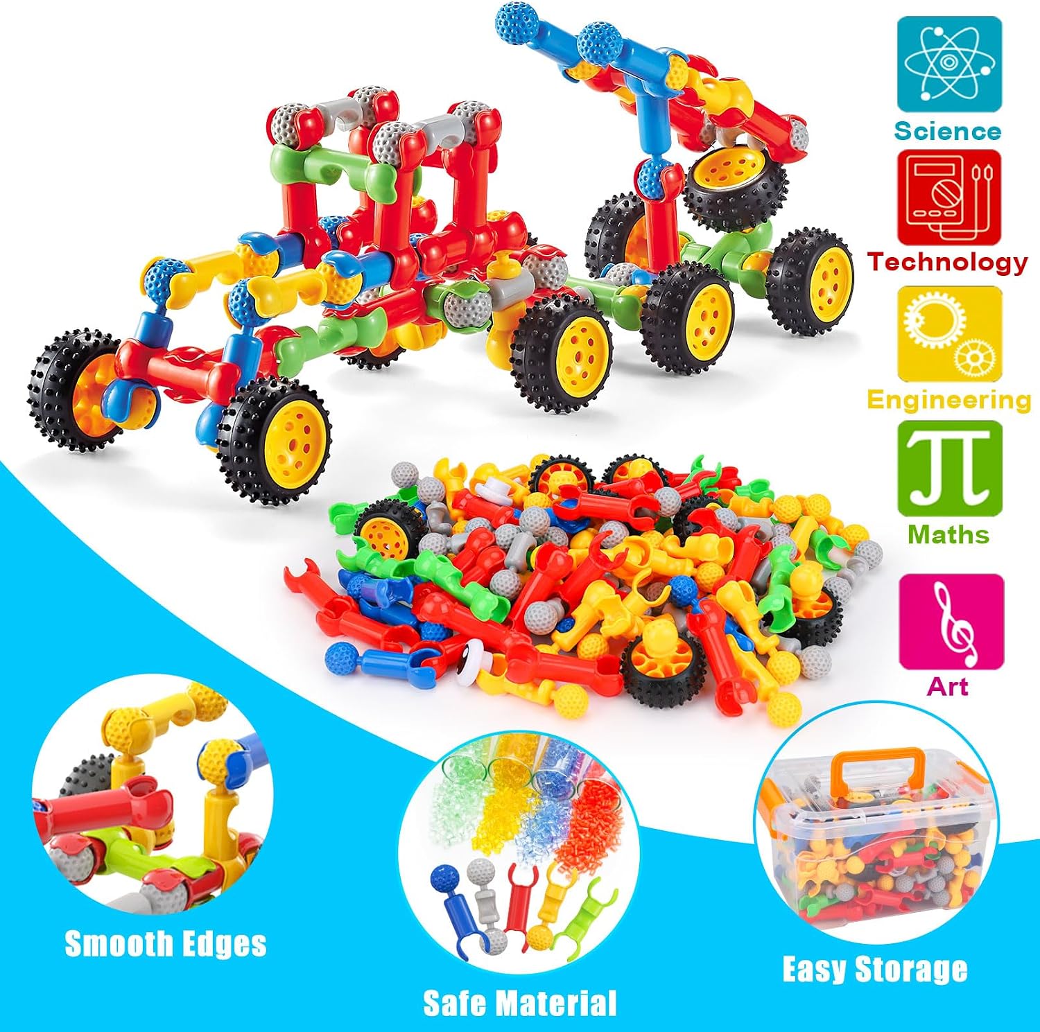 Thumbnail 1 de Kids STEM Building Blocks 125Pcs