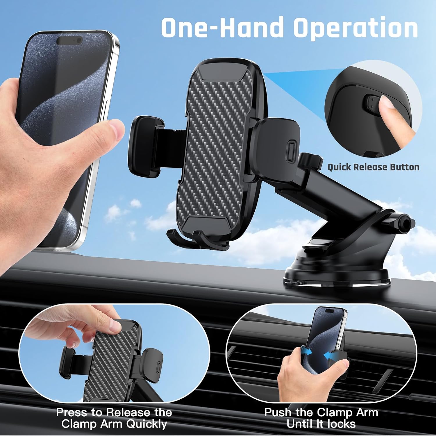 Thumbnail 5 de Vexloria Car Phone Holder universal dashboard mount