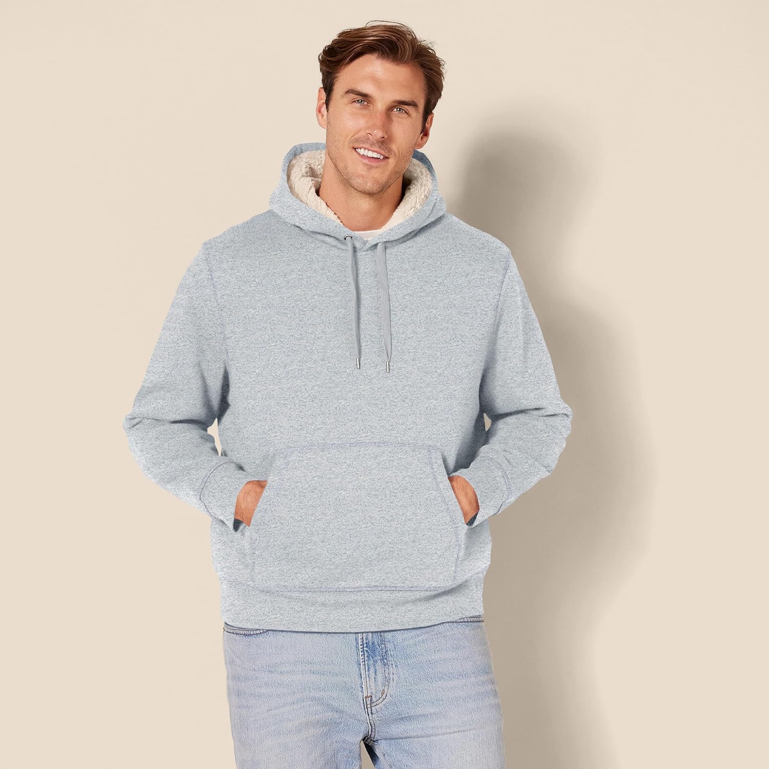 Thumbnail 5 de Herren Kapuzenpulli mit Sherpa-Futter: Amazon Essentials Kapuzenpullover mit gebürstetem Fleece