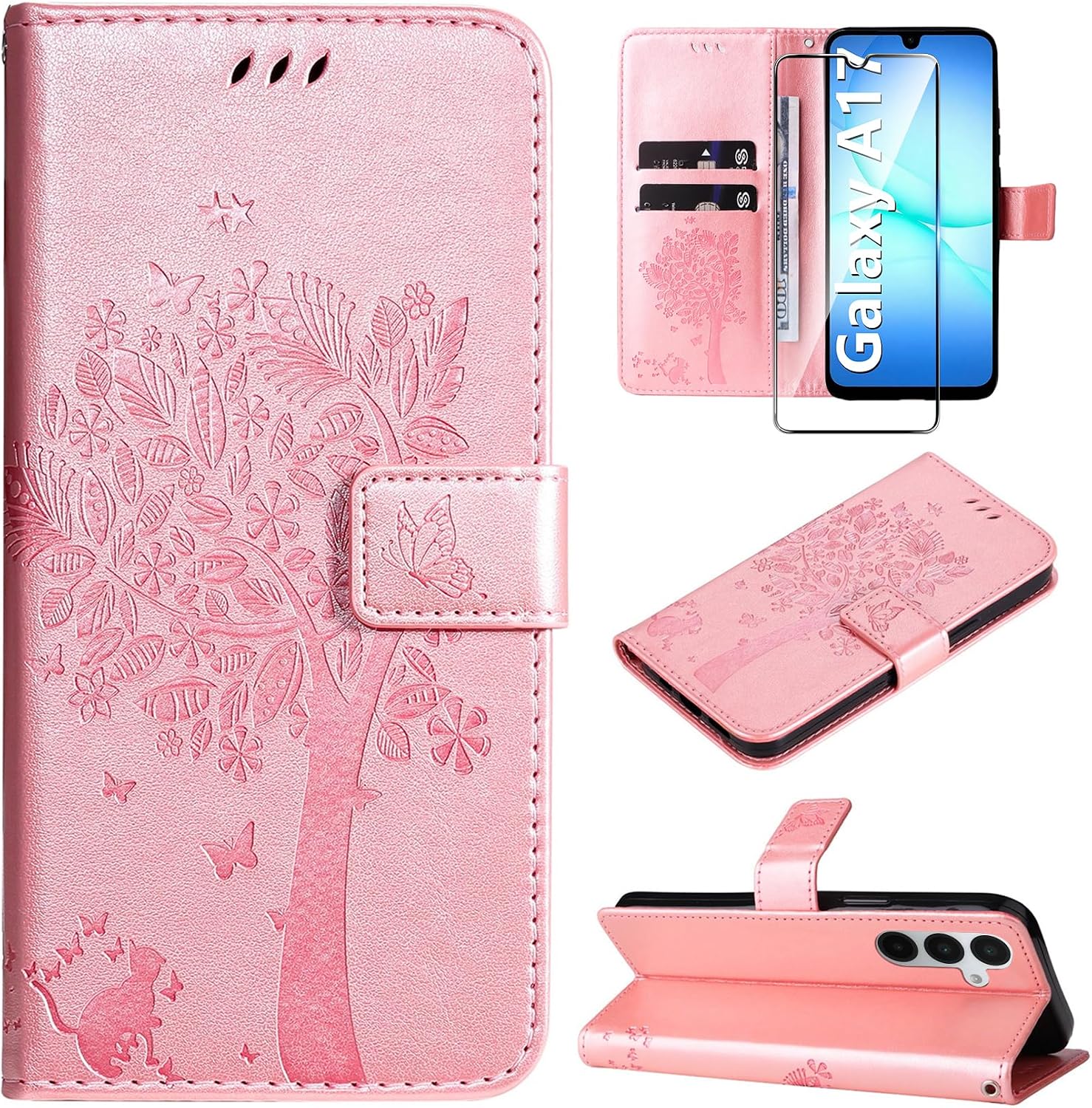 Detalle de Hancda Samsung Galaxy A17 5G leather wallet case 1️⃣