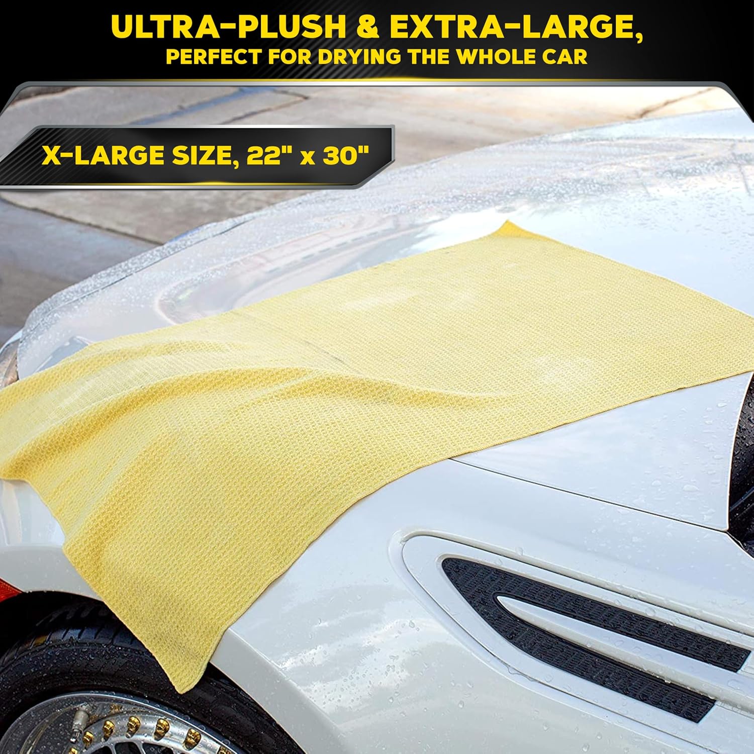 Thumbnail 6 de Meguiar’s Water Magnet Microfiber Drying Towel (22" x 30"), Super Plush Scratch-Free Car Drying Towel, 1 Pack
