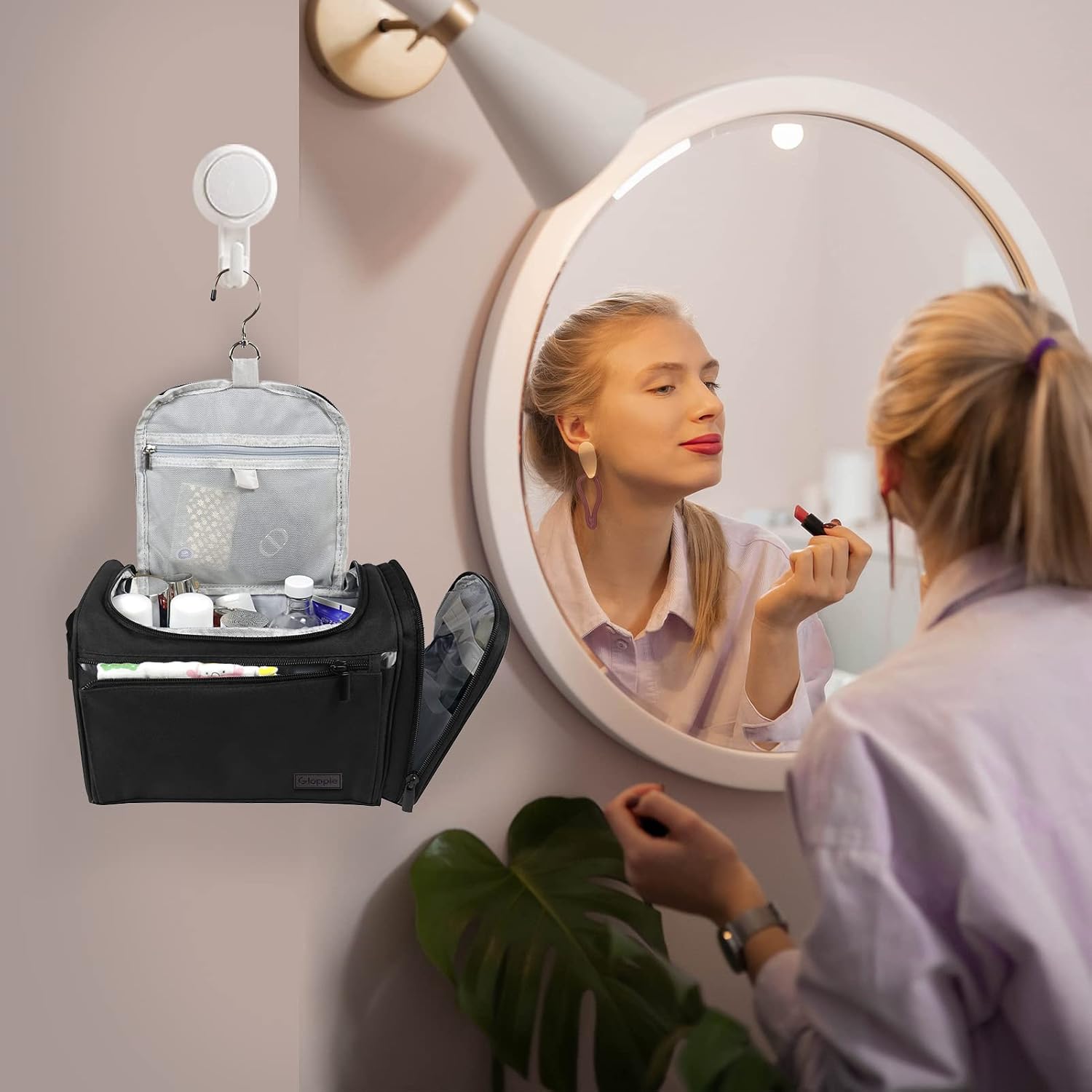 Thumbnail 5 de Beauty Case da Viaggio Gloppie: Borsa da Toilette Impermeabile con Gancio