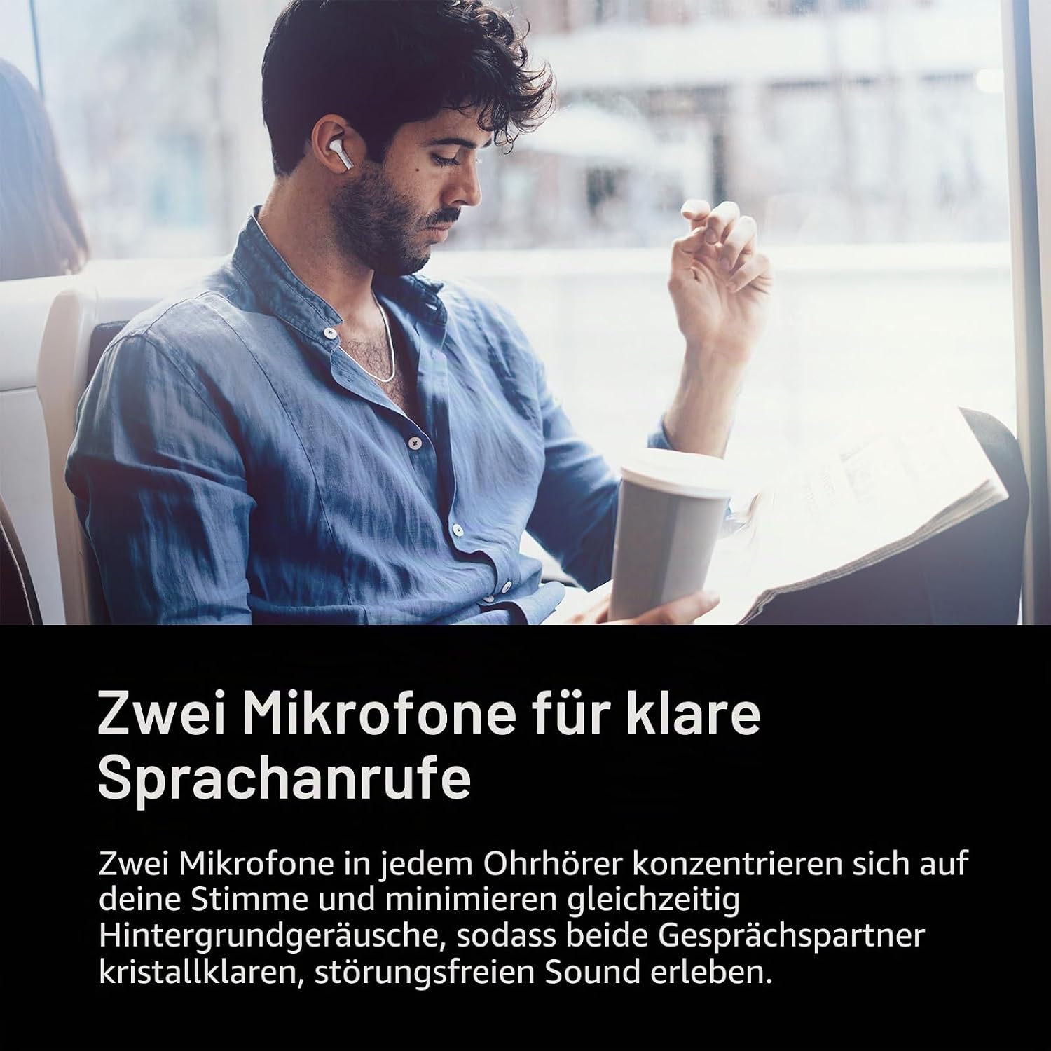 Detalle 2 de Denon AH-C500W True Wireless In-Ear-Kopfhörer (IPX4) mit Multipoint & Mikrofon – weiß