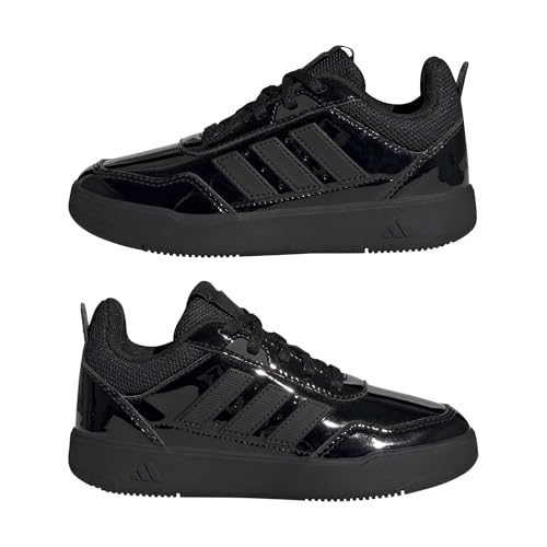 Detalle de adidas Tensaur Sport 3.0, zapatillas infantiles unisex negras con cordones