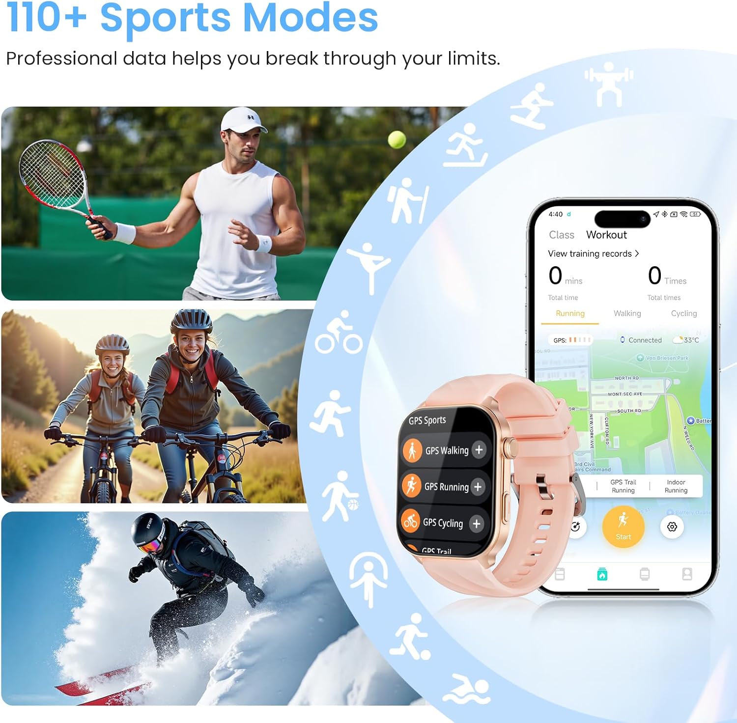 Thumbnail 4 de GPS Smart Watch 2.01" HD with GPS