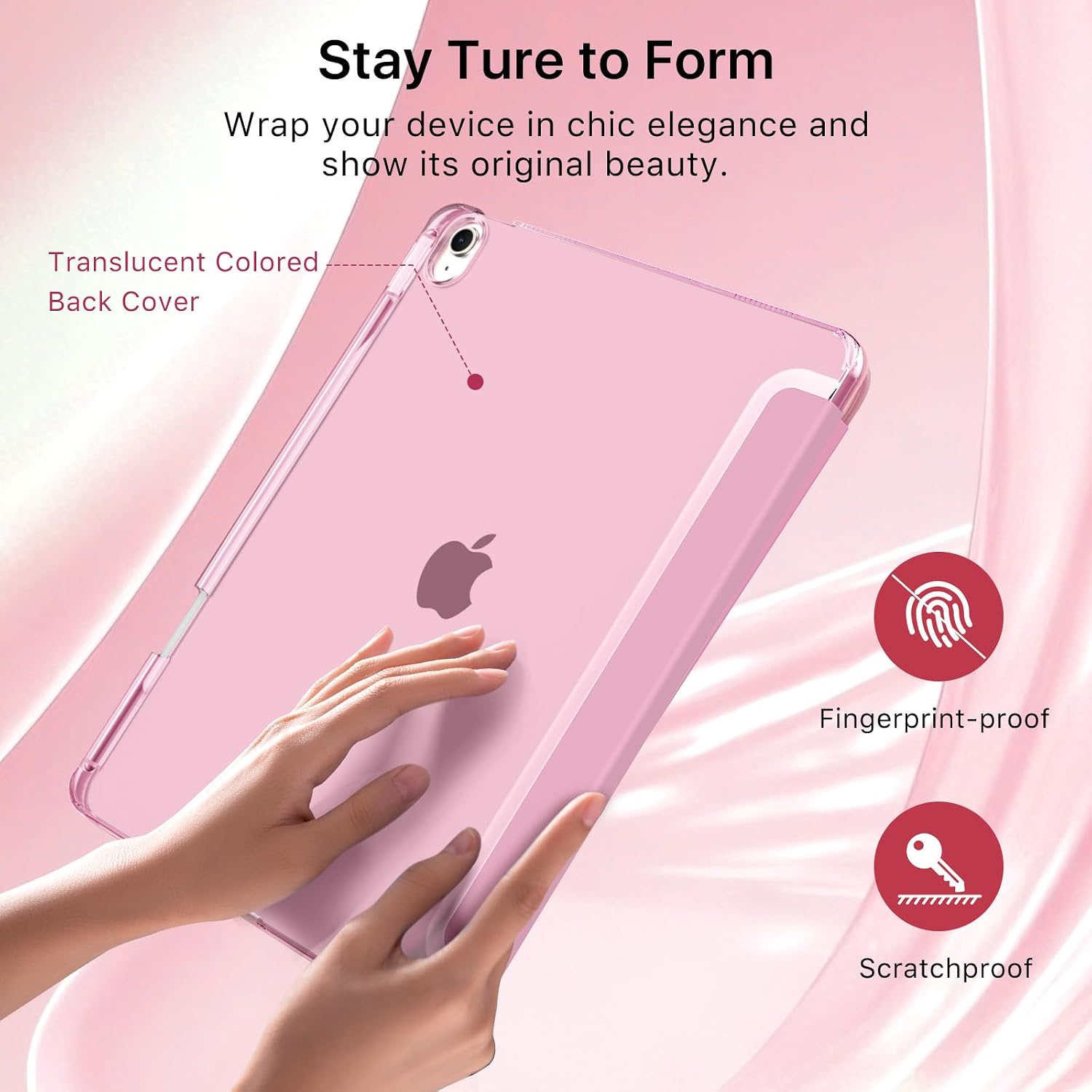 Thumbnail 6 de MoKo for iPad Air 13-Inch Case (M4/M3/M2) with Pencil Holder – Pink