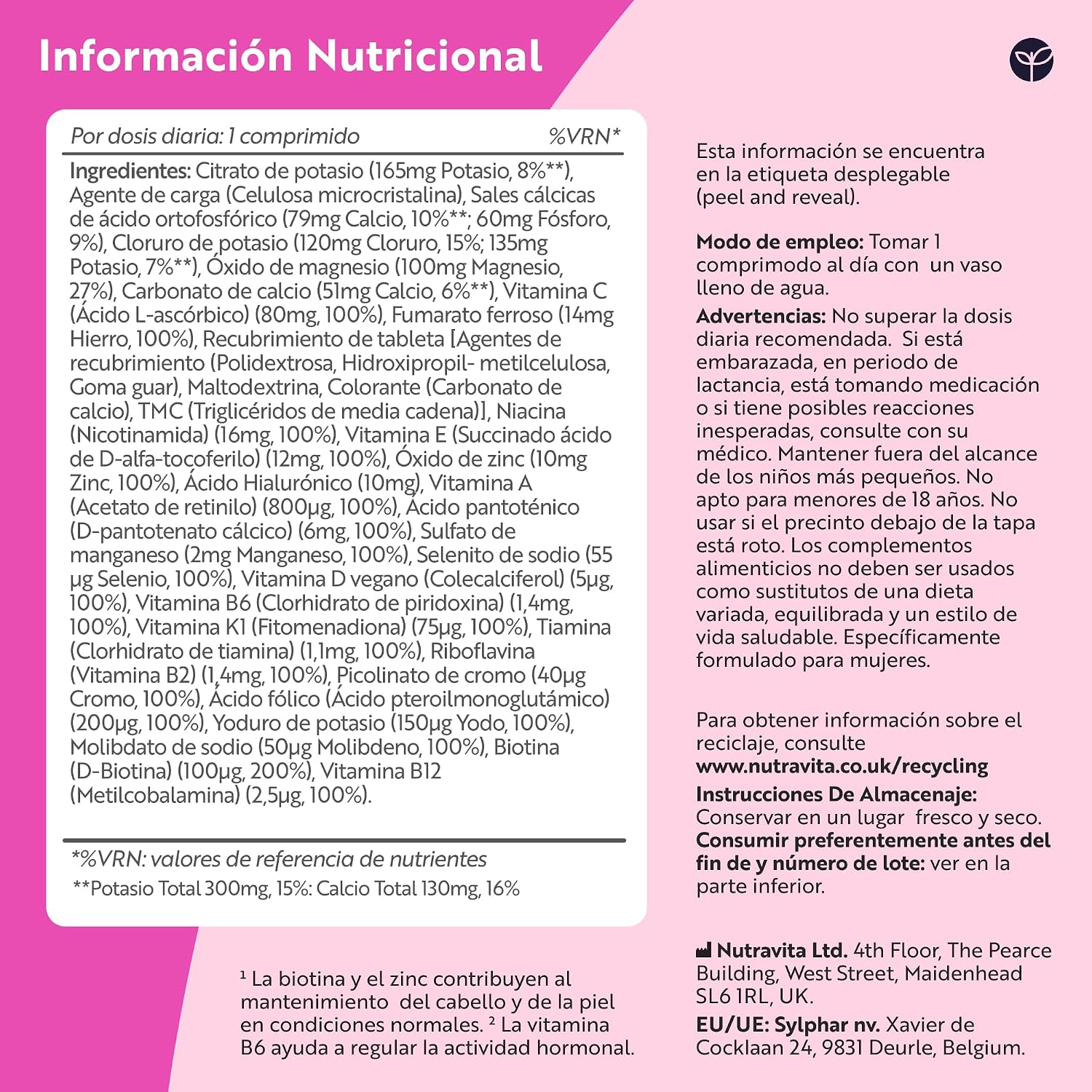 Thumbnail 4 de Nutravita Multivitaminas Mujer 180 tabletas