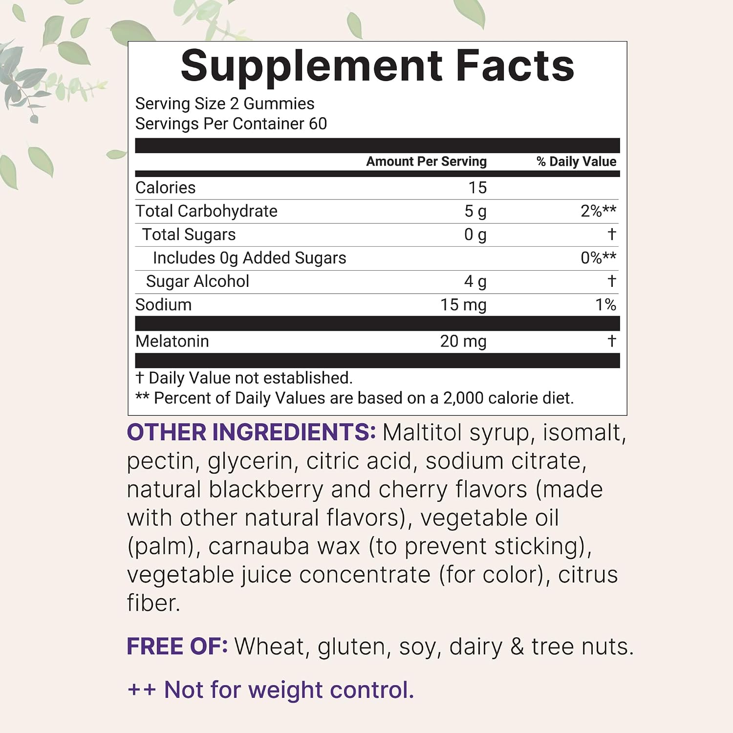 Detalle 2 de Micro Ingredients Melatonin Gummies 10 mg