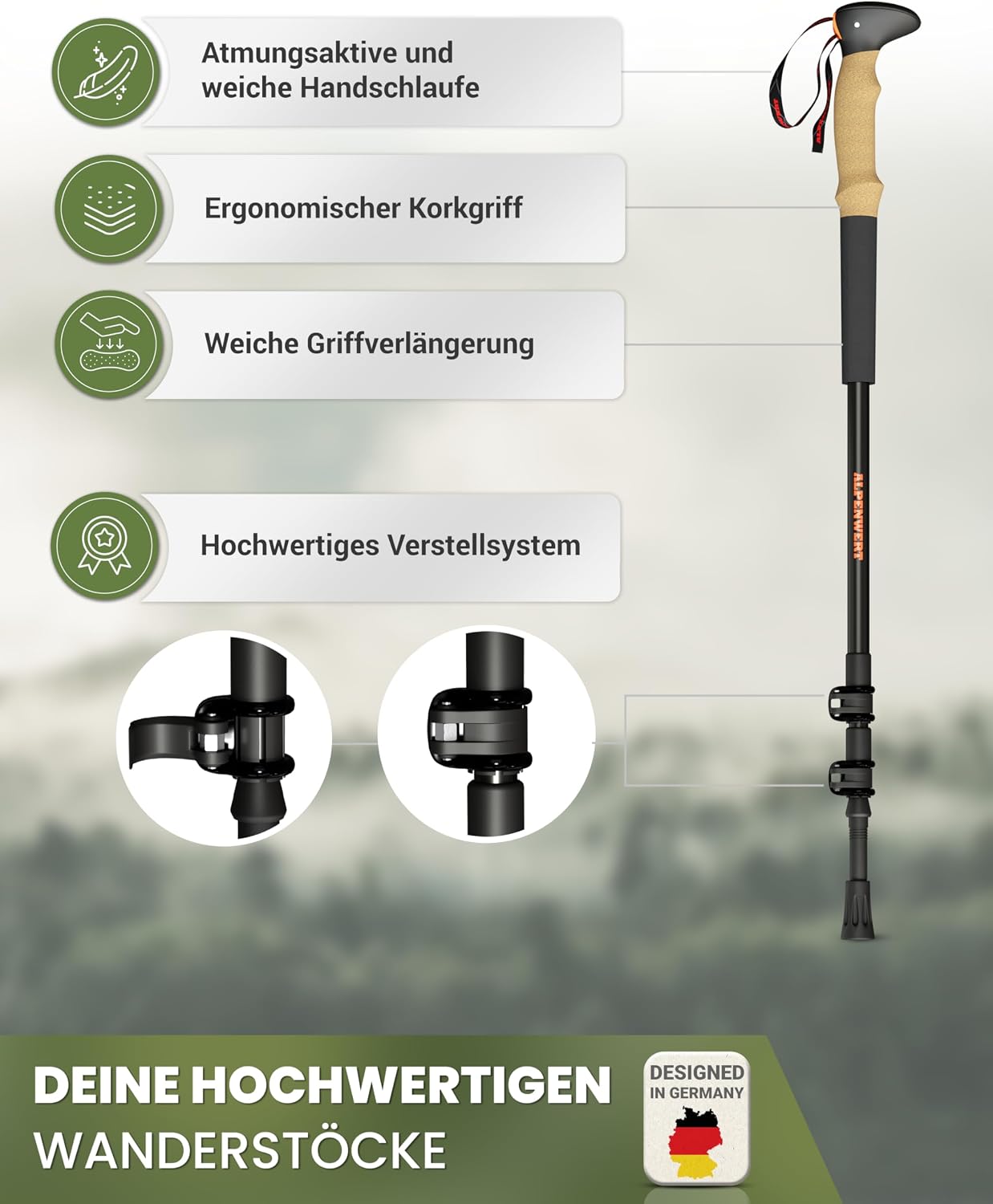 Thumbnail 1 de ALPENWERT Wanderstöcke 255 g