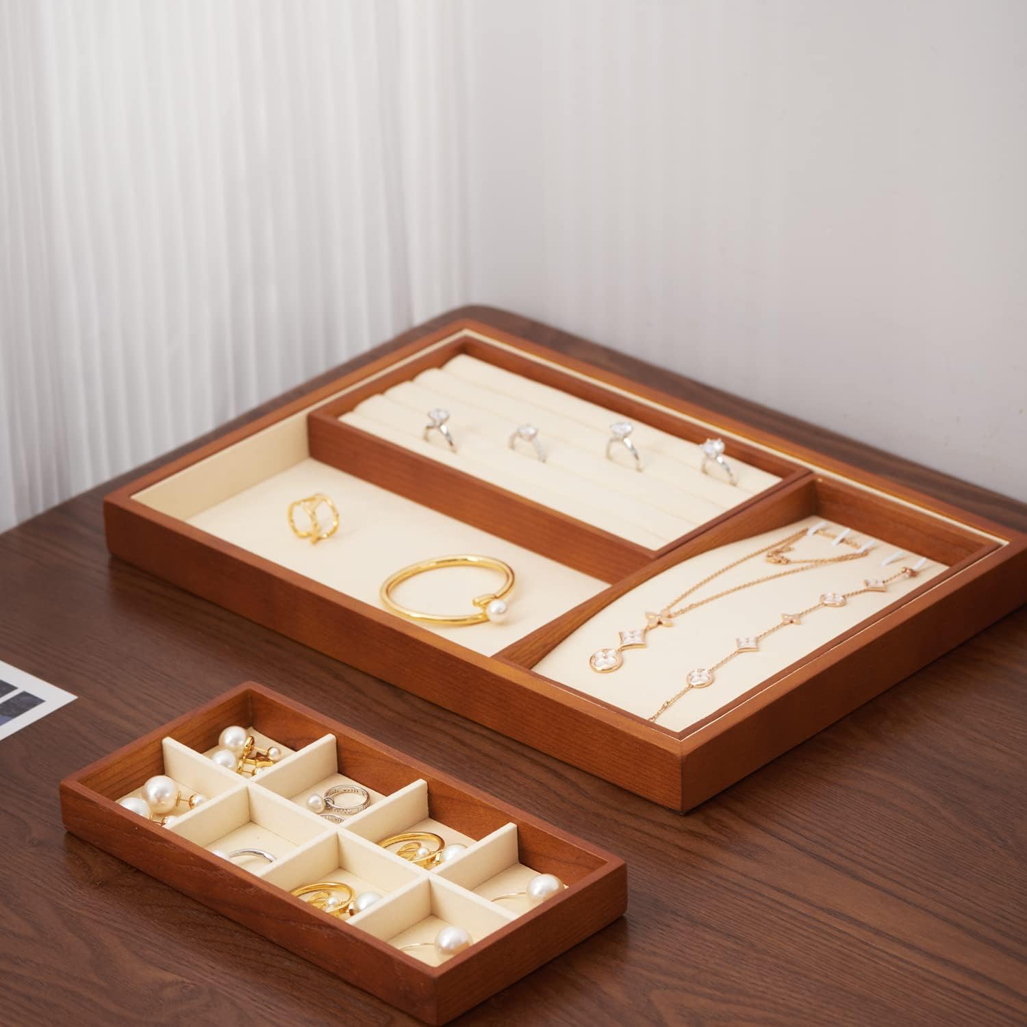 Thumbnail 2 de Oirlv Plateau à Bijoux en Bois Empilable 4 en 1