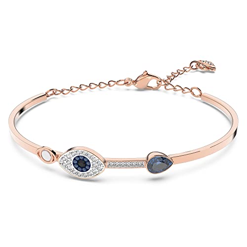 Detalle de Brazalete Symbolica de Swarovski: Ojo turco azul con acabado mixto