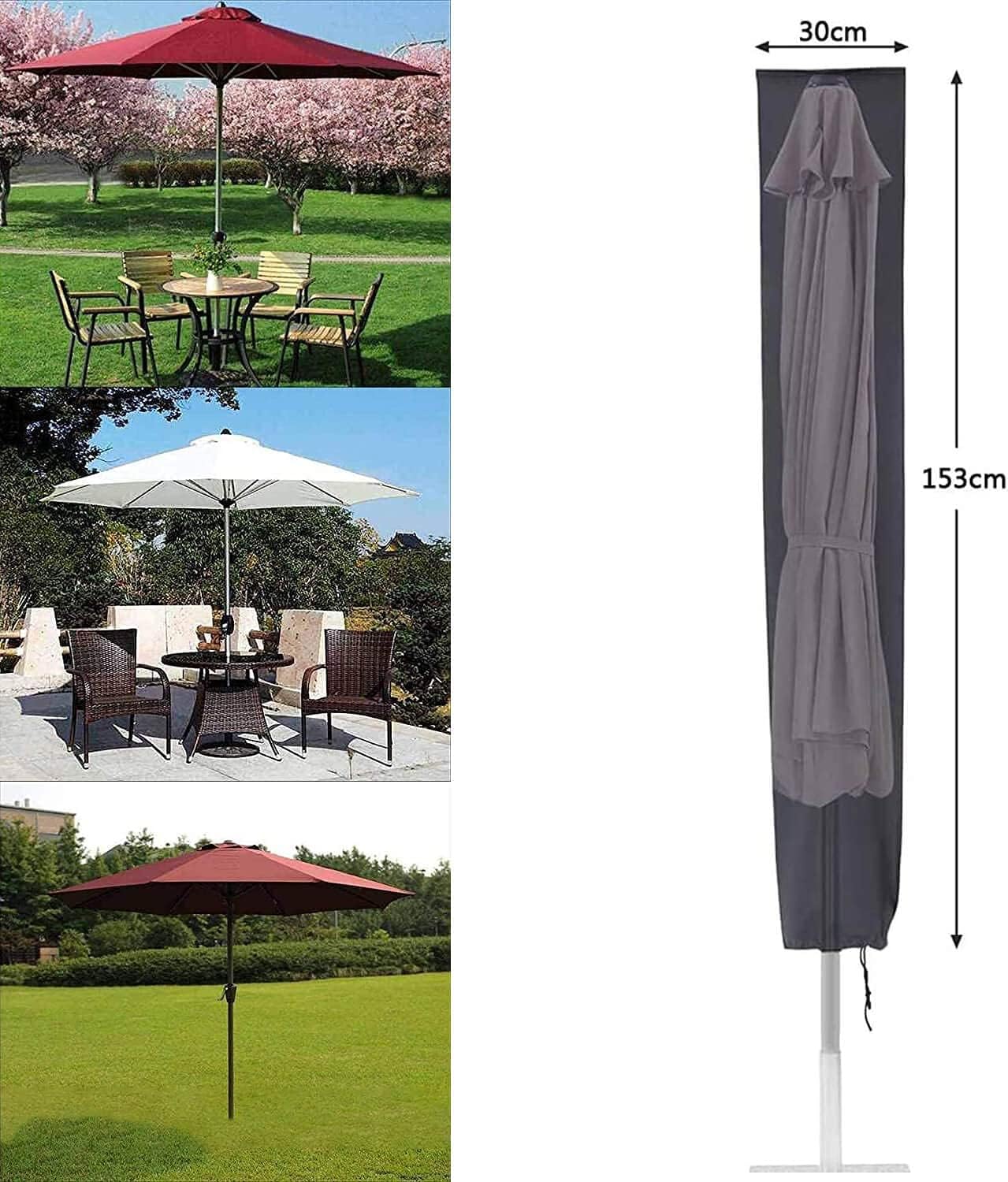 Thumbnail 3 de PATIO PLUS Parasol Cover 153x30x30cm – Waterproof 600D Oxford with PVC coating for garden umbrellas