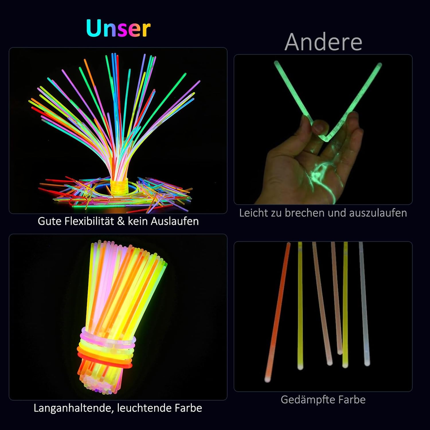 Thumbnail 1 de Prtoworior 100 Bracelet fluorescent pour fête 🎉