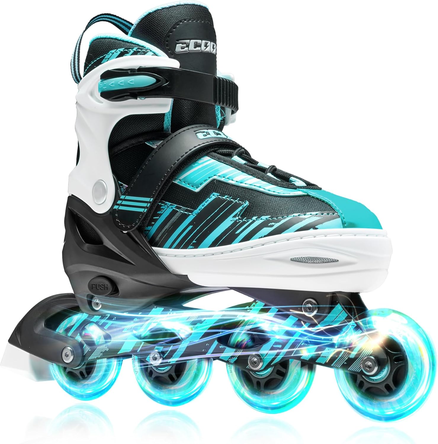Thumbnail 6 de ECOO Adjustable Inline Skates for Kids (Ages 5-8 to 8-12) with Light-Up Wheels