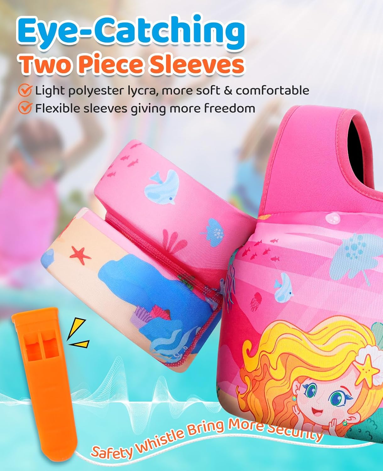 Detalle 2 de HeySplash SV-YJD-B Toddler Swim Vest with Adjustable Straps and Foam Buoyancy