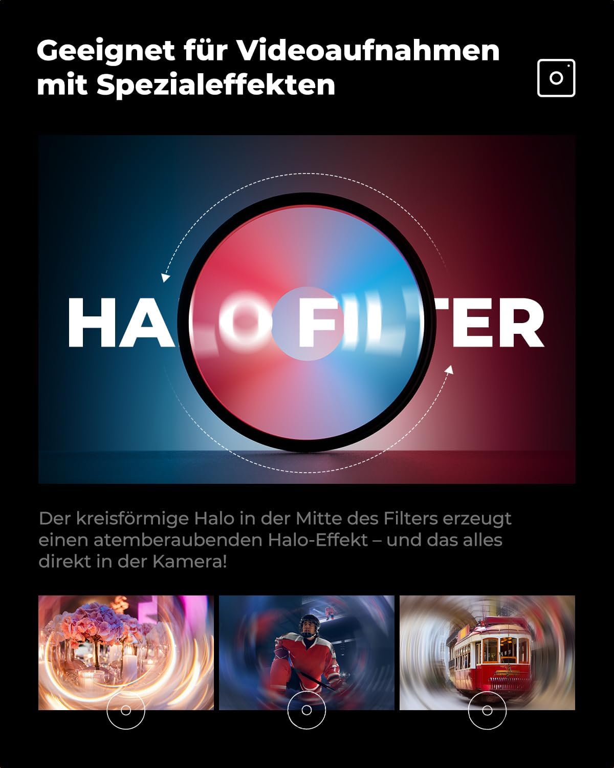Thumbnail 5 de K&F CONCEPT Halo Effektfilter 77mm