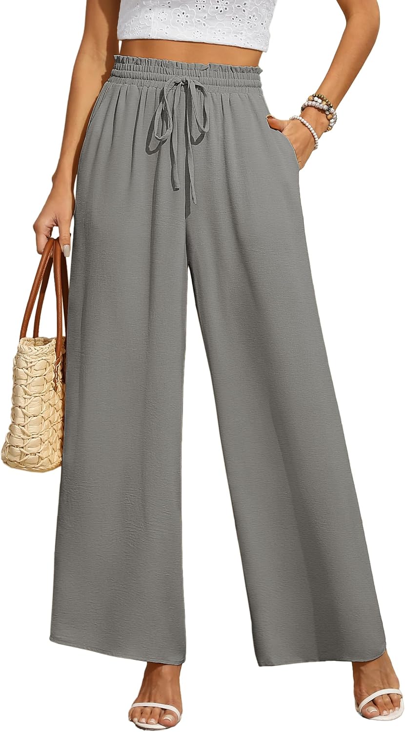 Detalle de BEIGAI Palazzo Hose Damen Hohe Taille