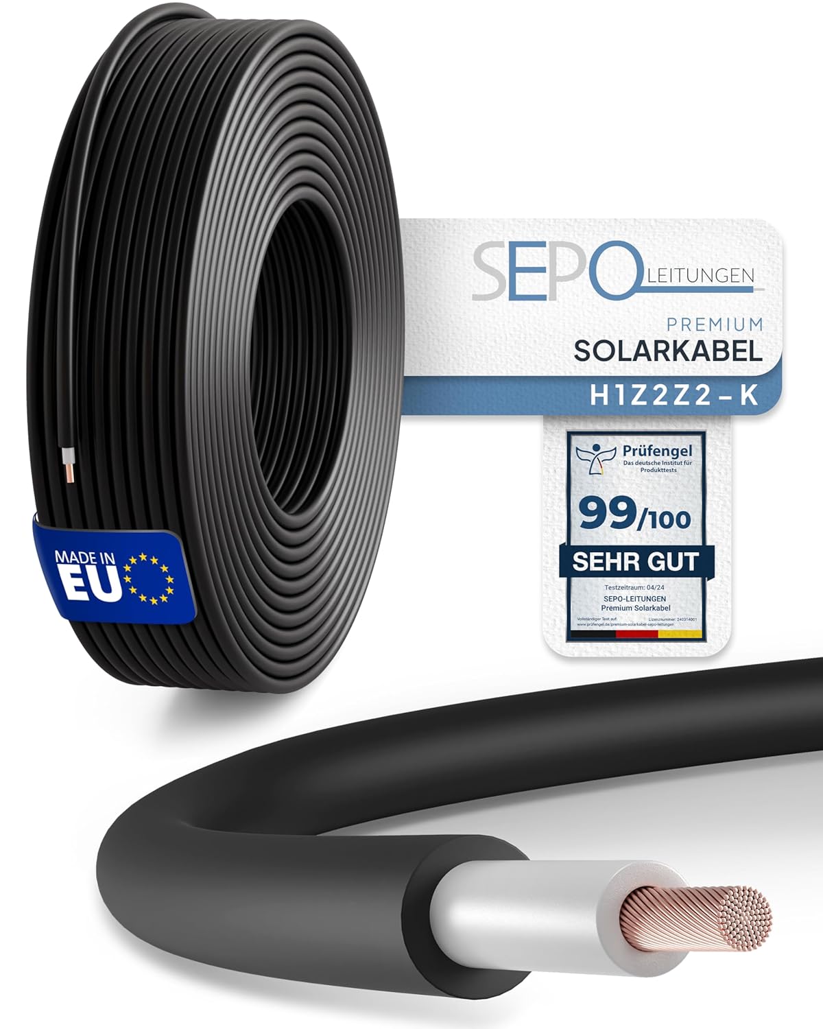 SEPO-Leitungen Solarkabel 6 mm² 10 m