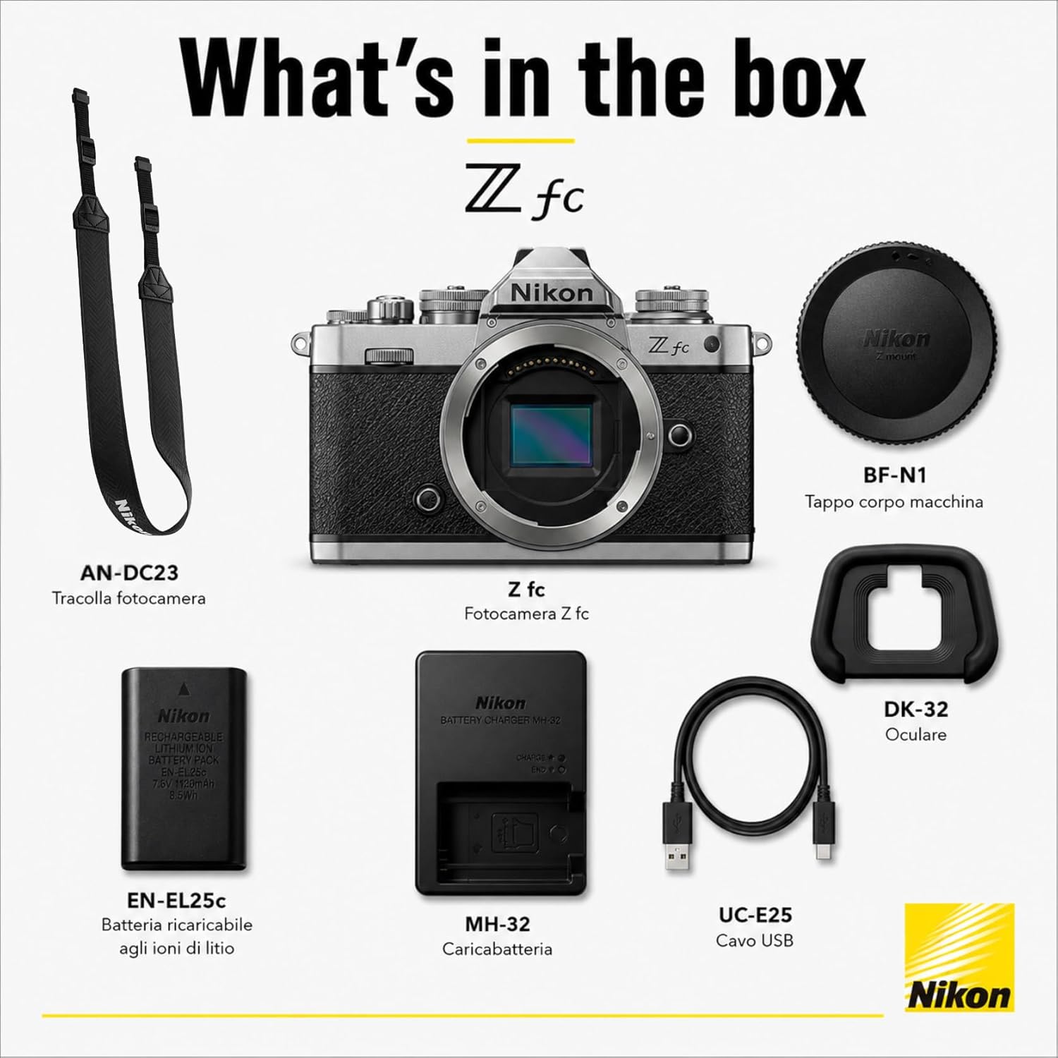 Detalle de Nikon Z fc 16-50 VR + 50-250 VR + Lexar 64GB: stile retrò, prestazioni moderne
