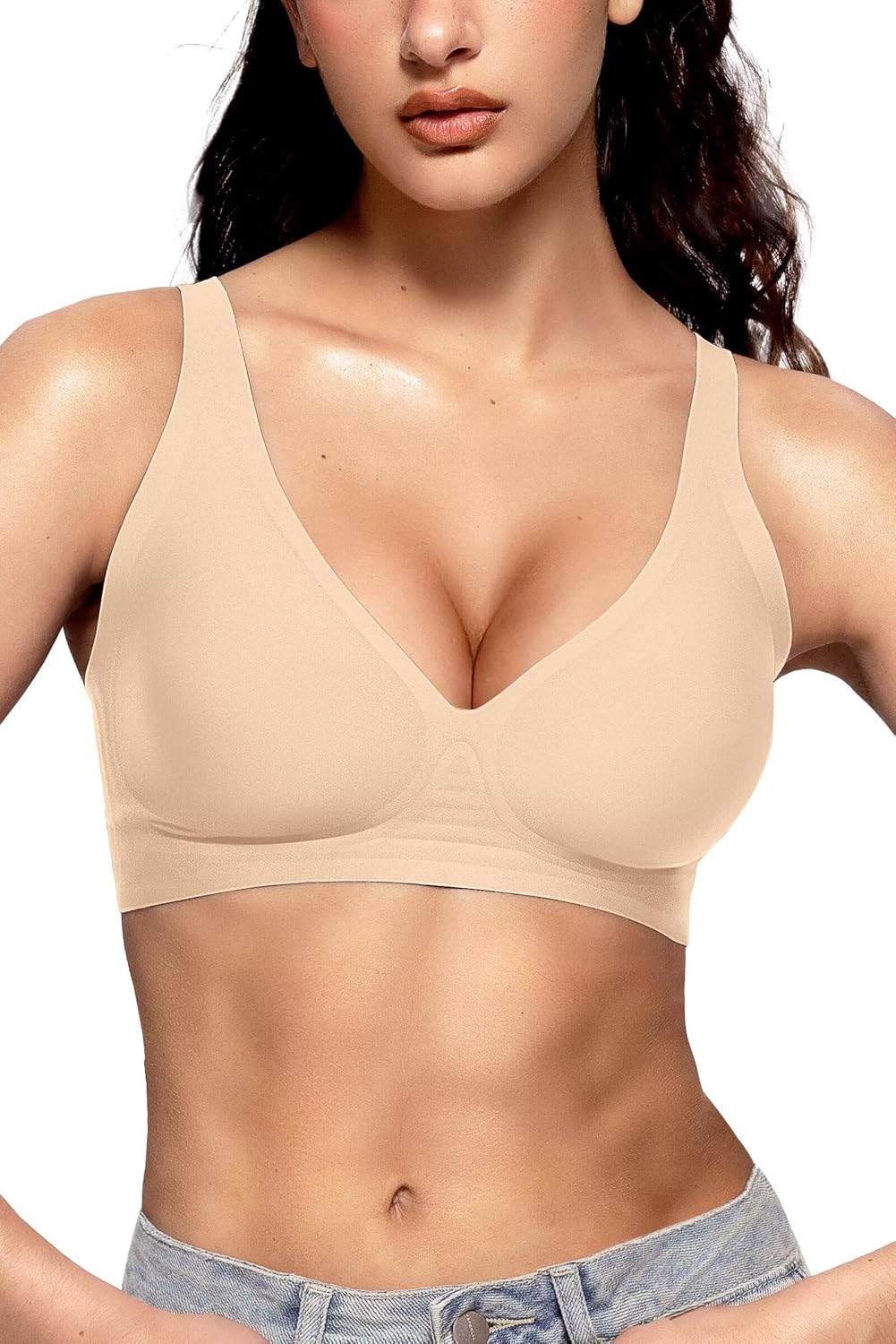 Thumbnail 6 de Vertvie Jelly Wireless Push Up Plunge Seamless T-Shirt Bra (No Underwire)