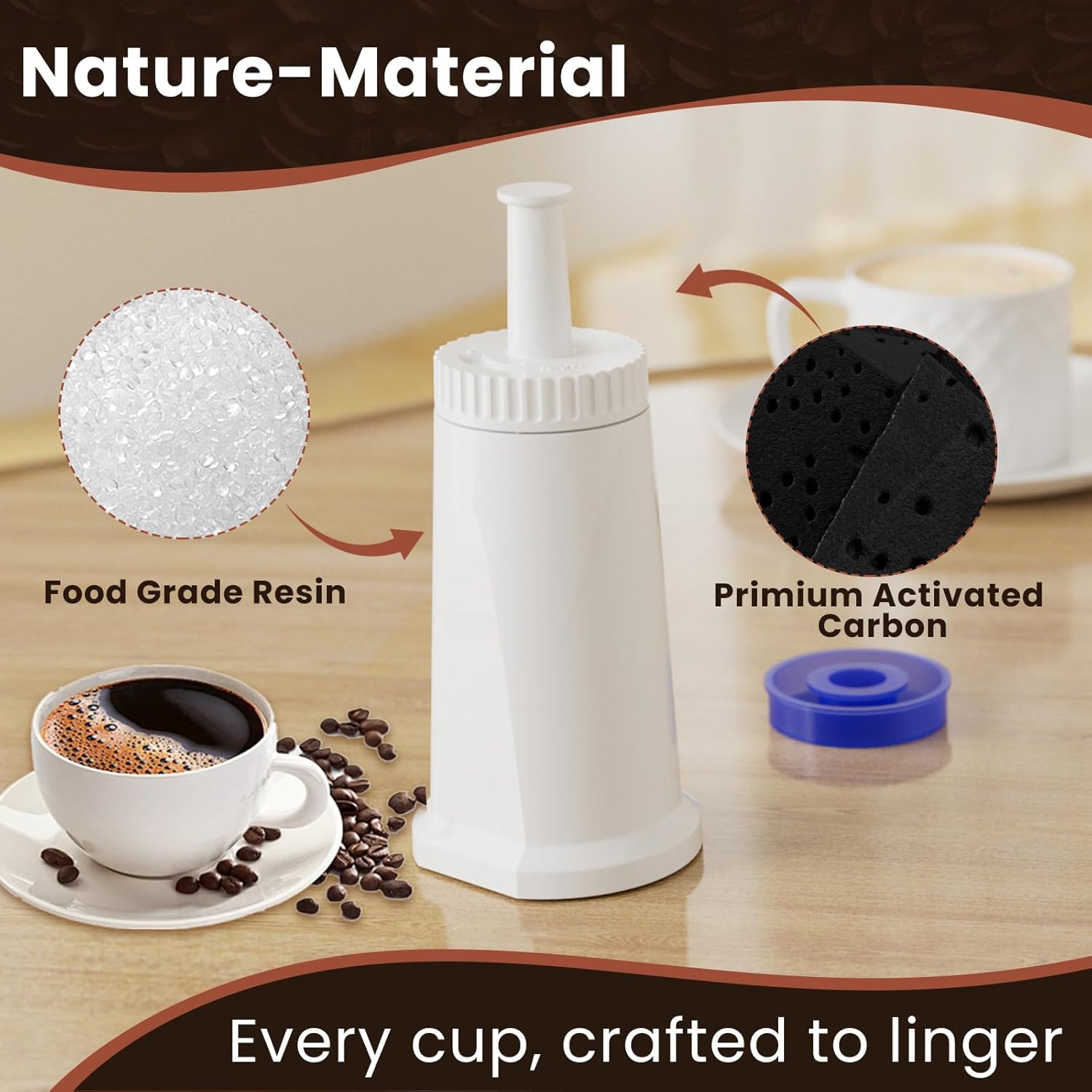 Detalle 2 de Wasserfilter Kaffeevollautomat für Sage Barista Serien – Golden IcePURE Ersatzfilter (4 Stück) inkl. NSF-Zertifizierung