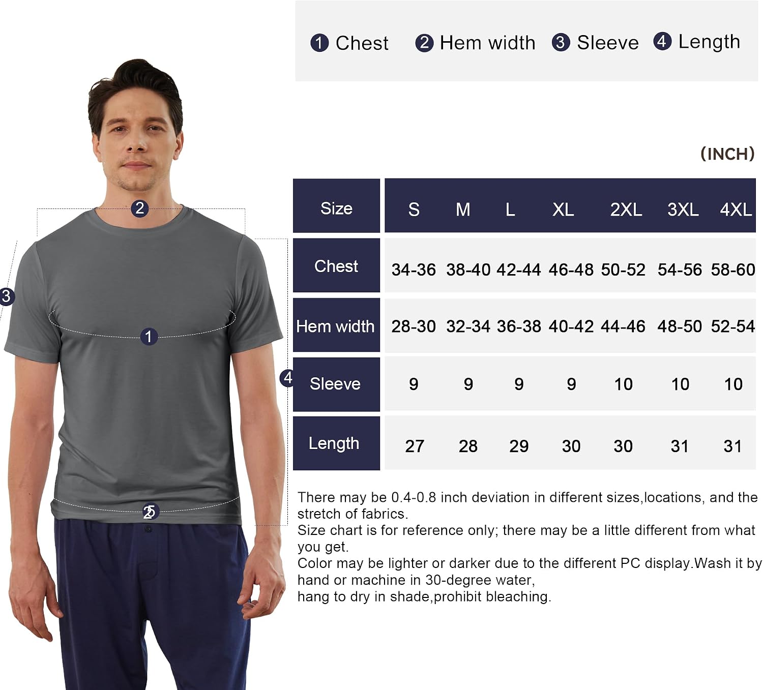 Detalle de BAMBOO COOL Men's Undershirts, 6-Pack