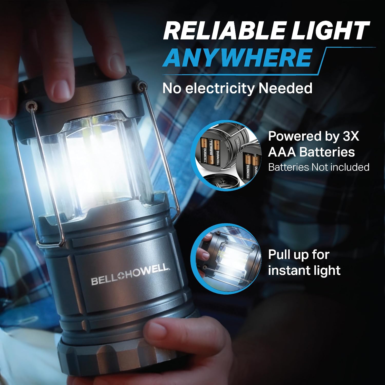 Thumbnail 6 de Bell+Howell TACLIGHT Multipurpose Camping Lanterns, 4-Pack, Collapsible IP65 LED