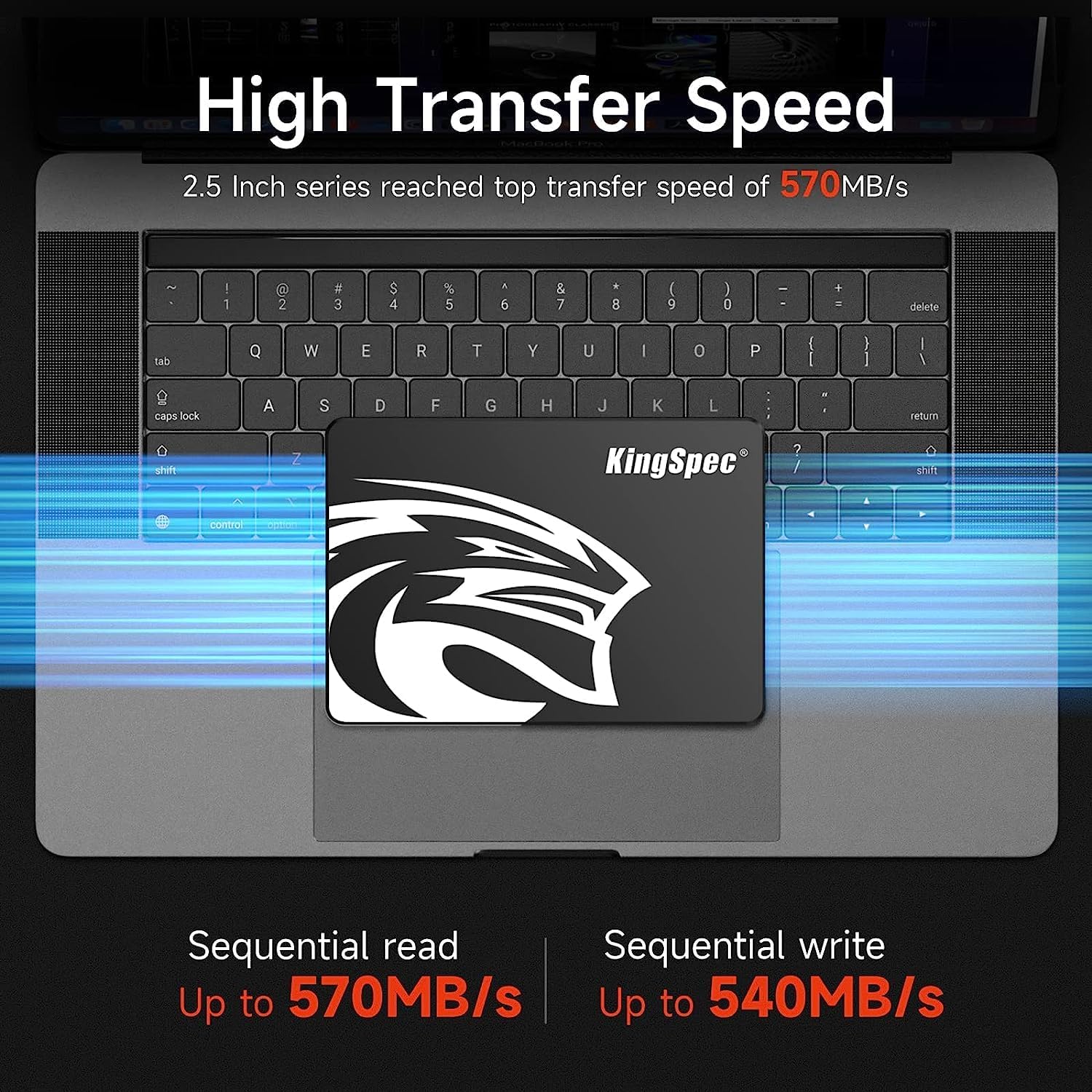 Detalle de KingSpec 2TB 2,5-Zoll SATA SSD – Schnelle, zuverlässige Speichererweiterung für Desktop & Laptop