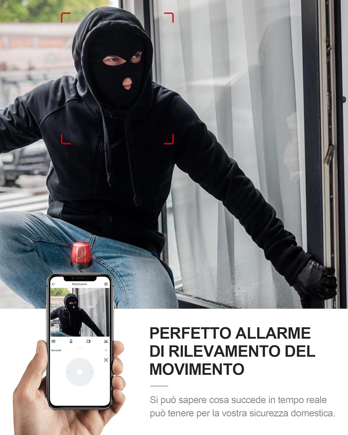 Detalle de Mini Telecamera Wifi Interno 4K HD AOBOCAM: sorveglianza discreta e versatile per casa, auto e bambini